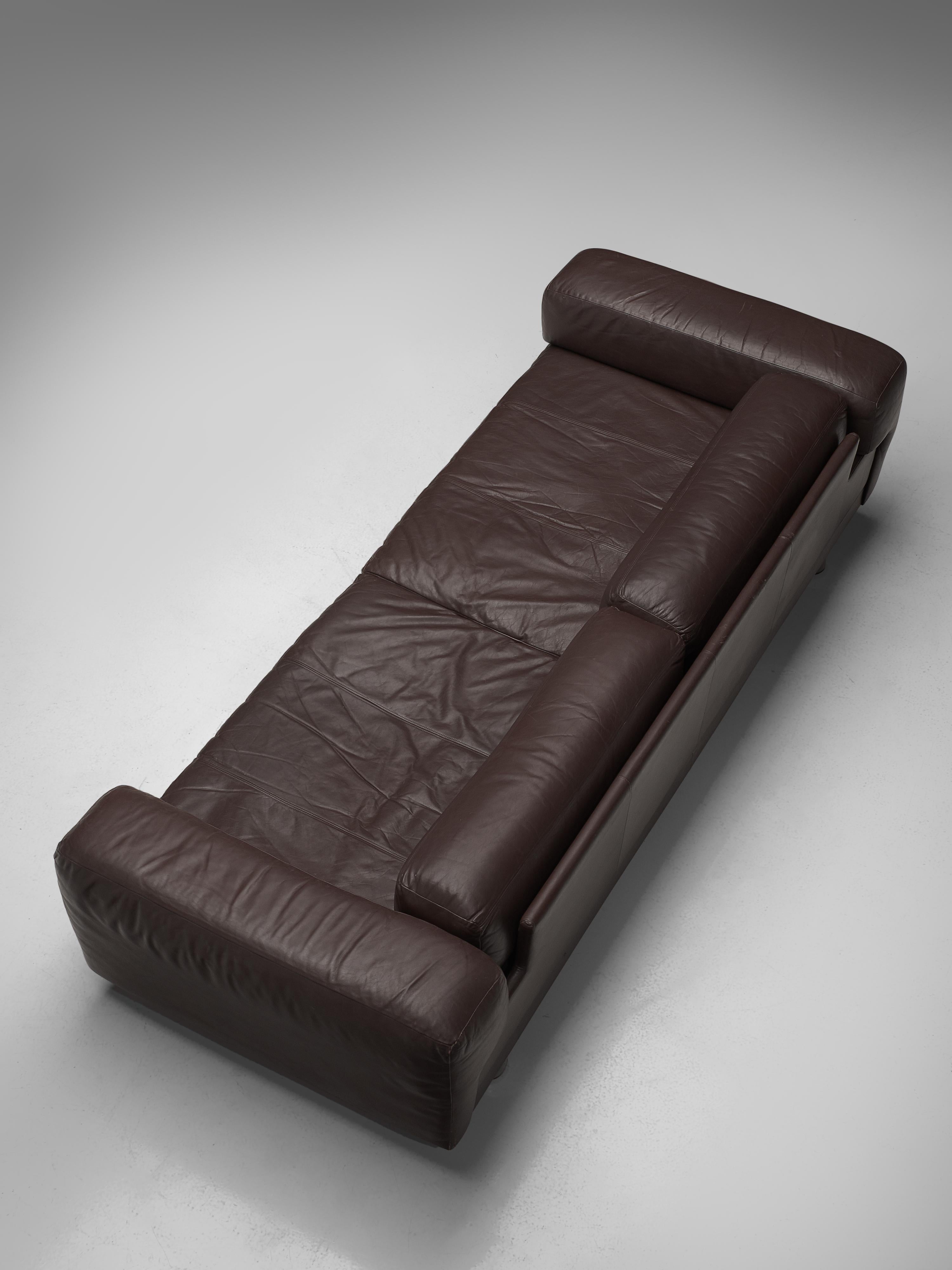 Howard Keith ‘Diplomat’ Sofa in Dark Brown Leather 3