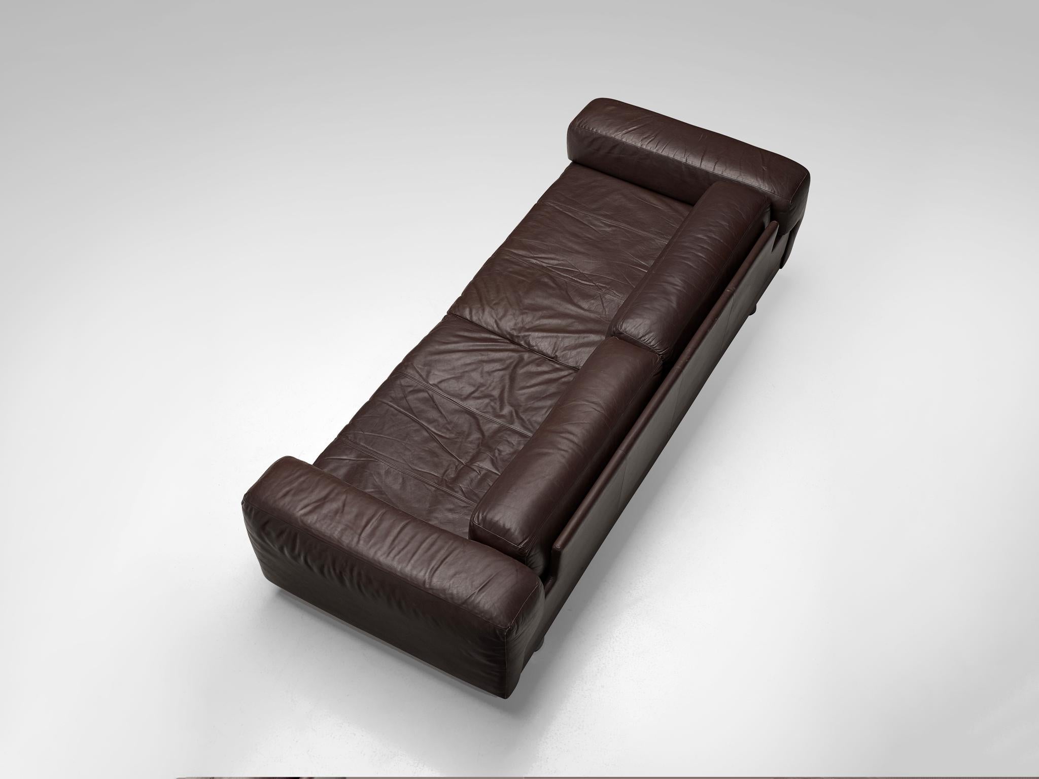 Howard Keith ‘Diplomat’ Sofa in Dark Brown Leather  3