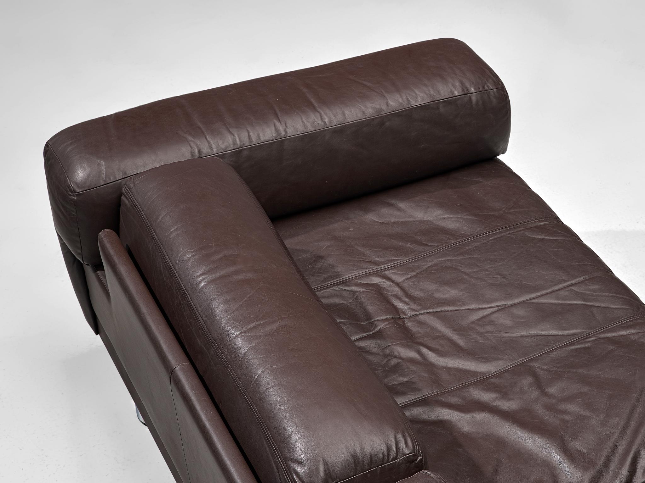 Howard Keith ‘Diplomat’ Sofa in Dark Brown Leather  2