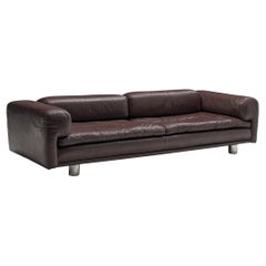 Howard Keith ‘Diplomat’ Sofa in Dark Brown Leather 