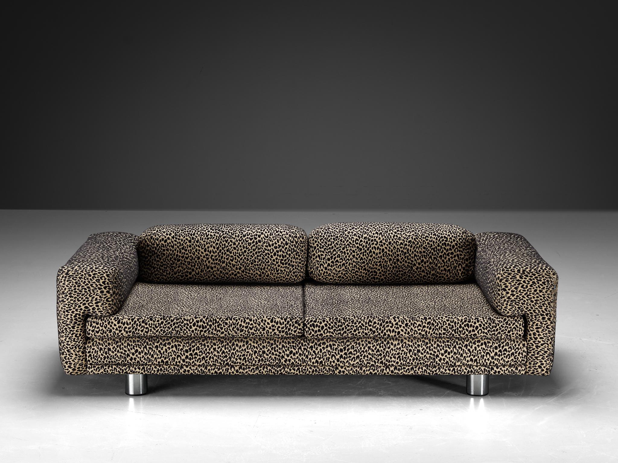 British Howard Keith 'Diplomat' Sofa in Leopard Print Upholstery  For Sale