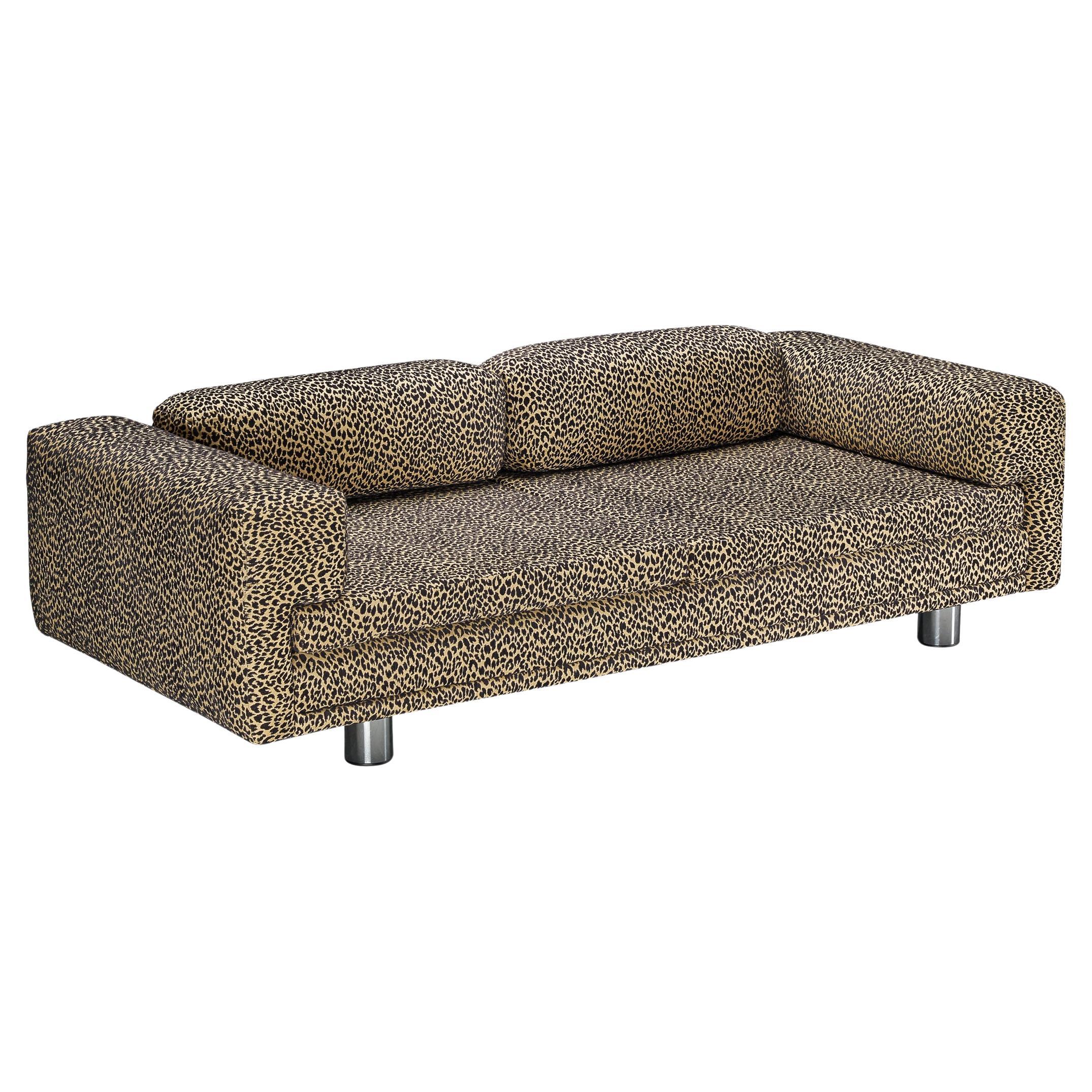 Howard Keith 'Diplomat' Sofa in Leopard Print Upholstery  For Sale