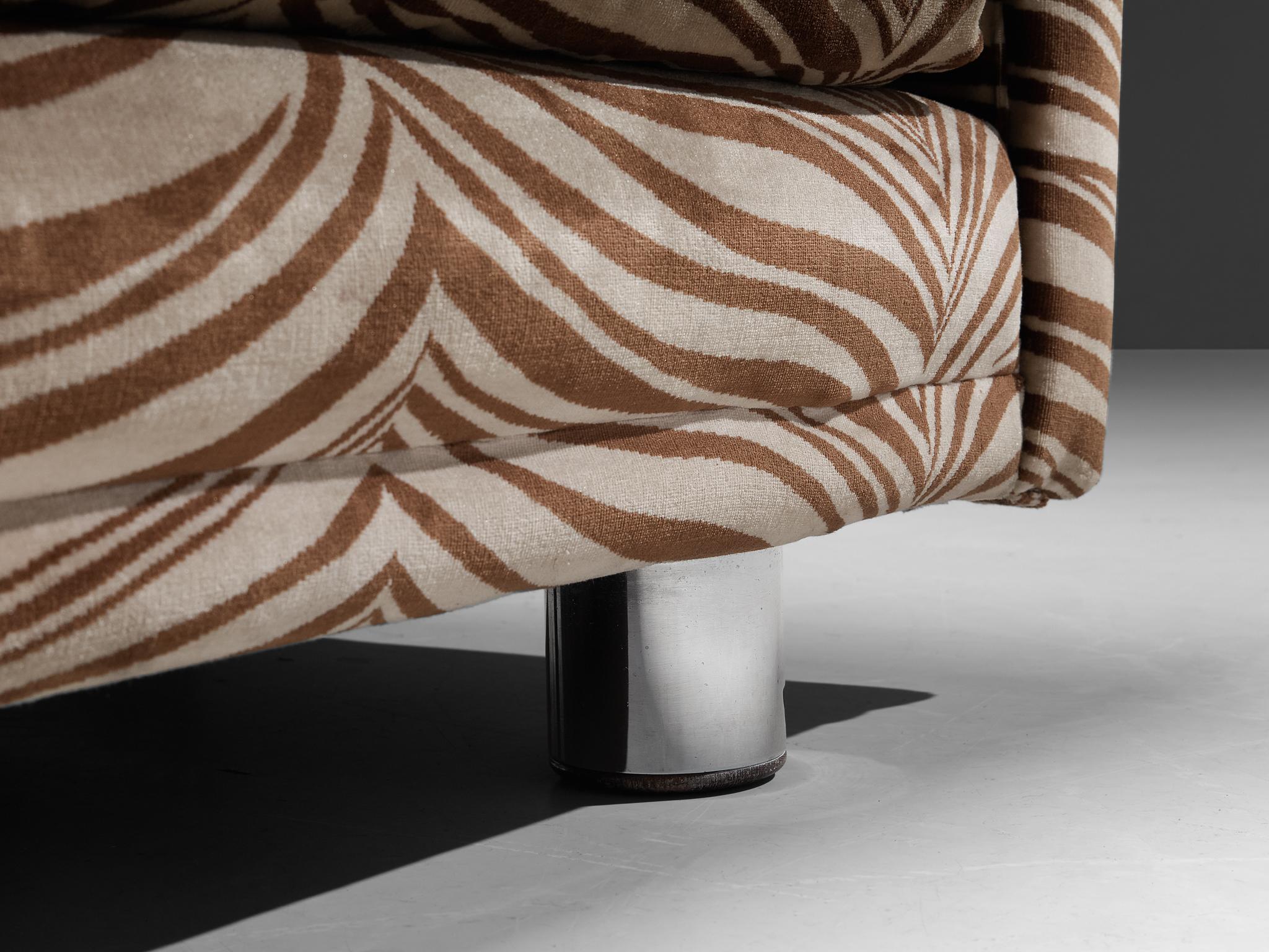 British Howard Keith 'Diplomat' Sofa in Original Striped Upholstery
