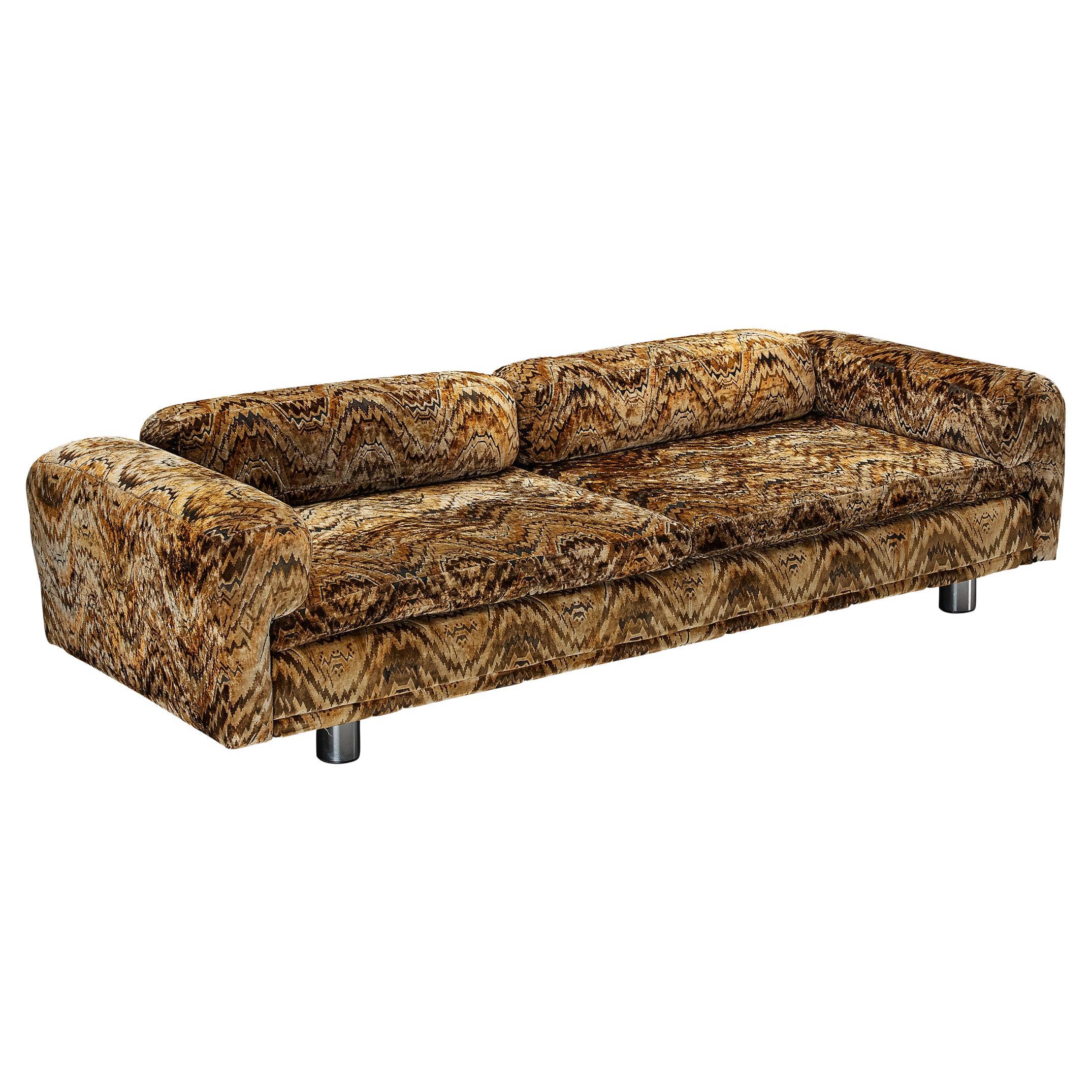 Howard Keith for HK Furniture 'Diplomat' Sofa in Velvet Upholstery  For Sale