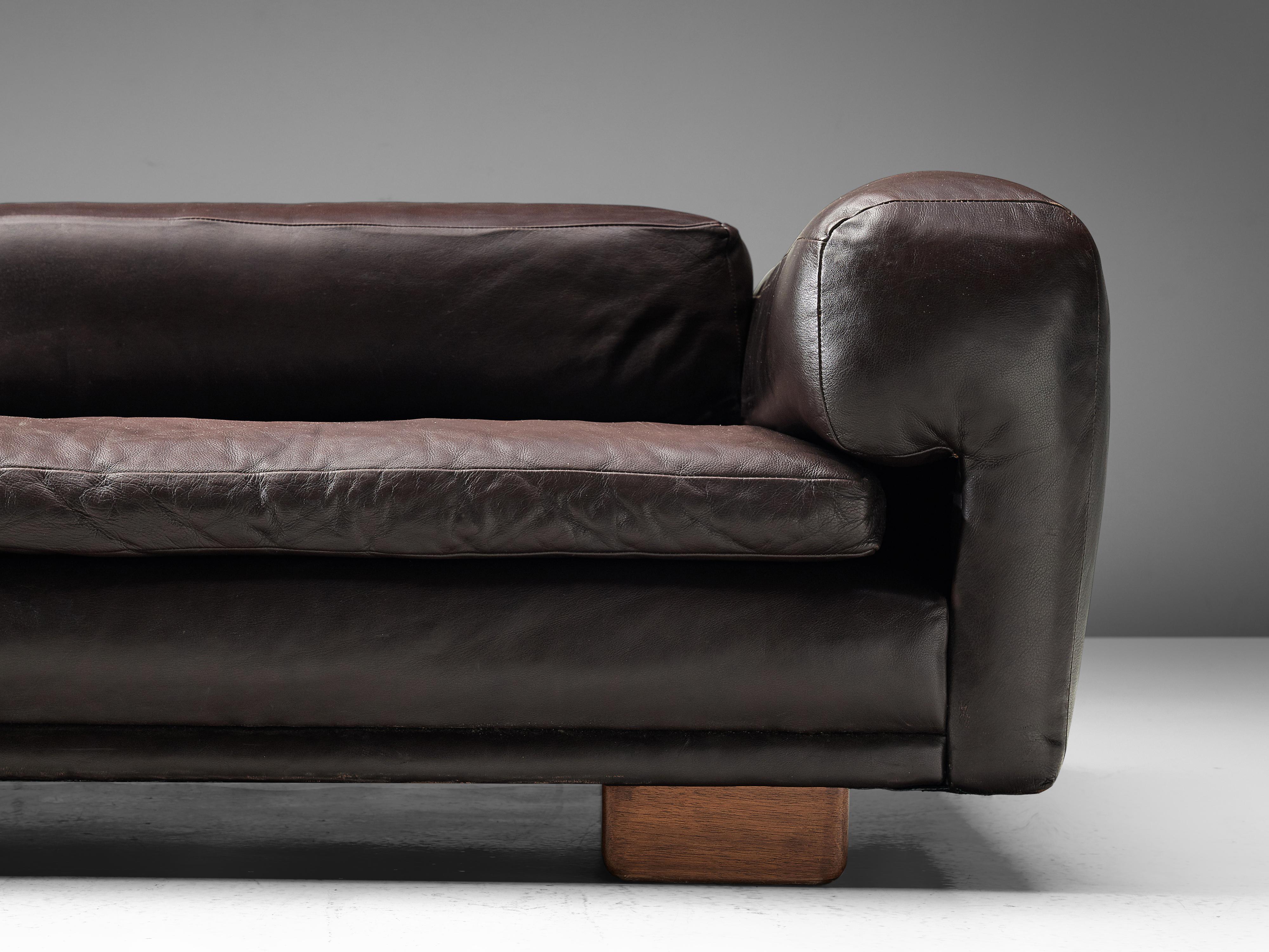 Howard Keith Grand 'Diplomat' Sofa in Brown Leather 2