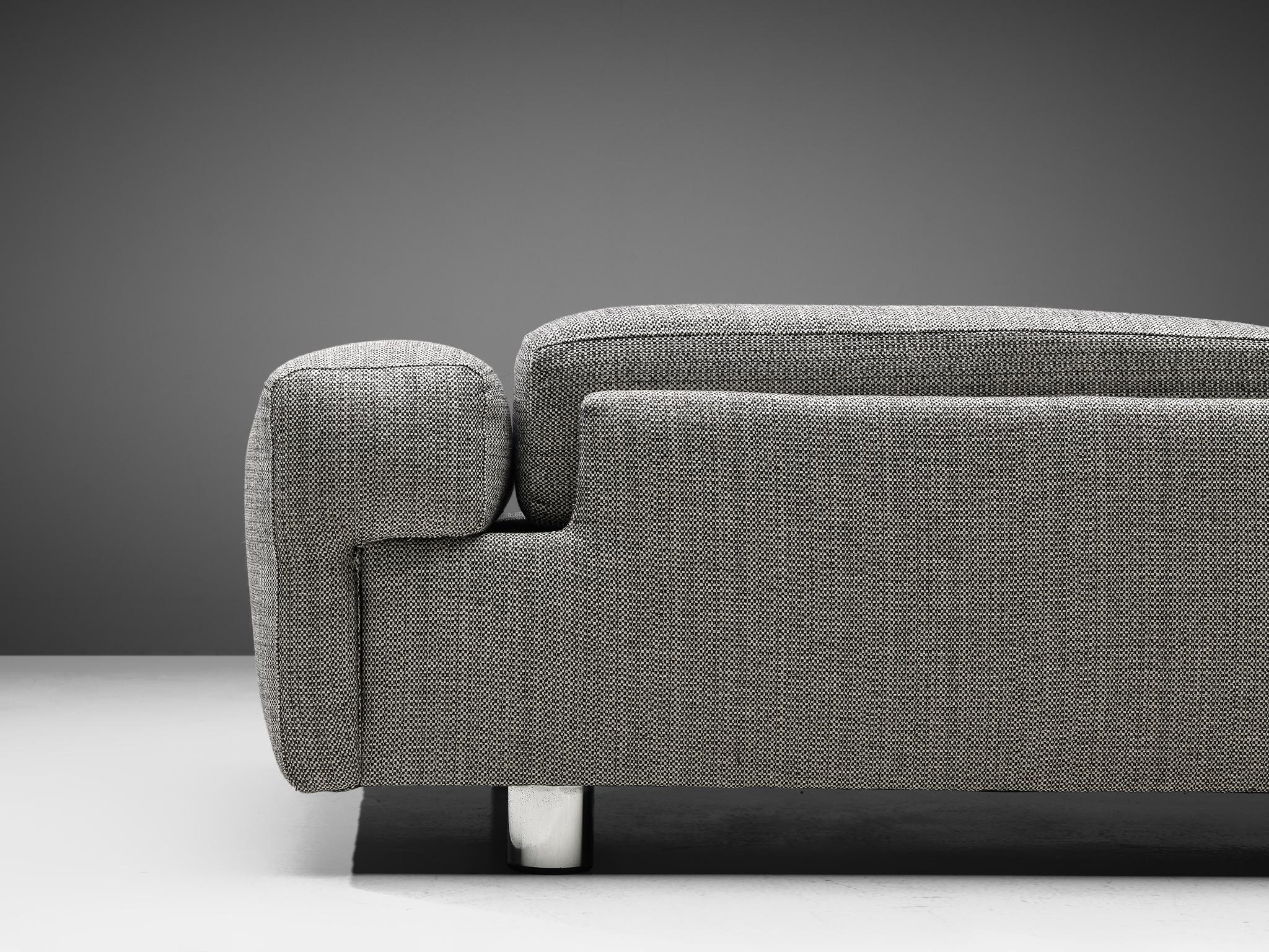 Metal Howard Keith Grand 'Diplomat' Sofa in Grey Upholstery