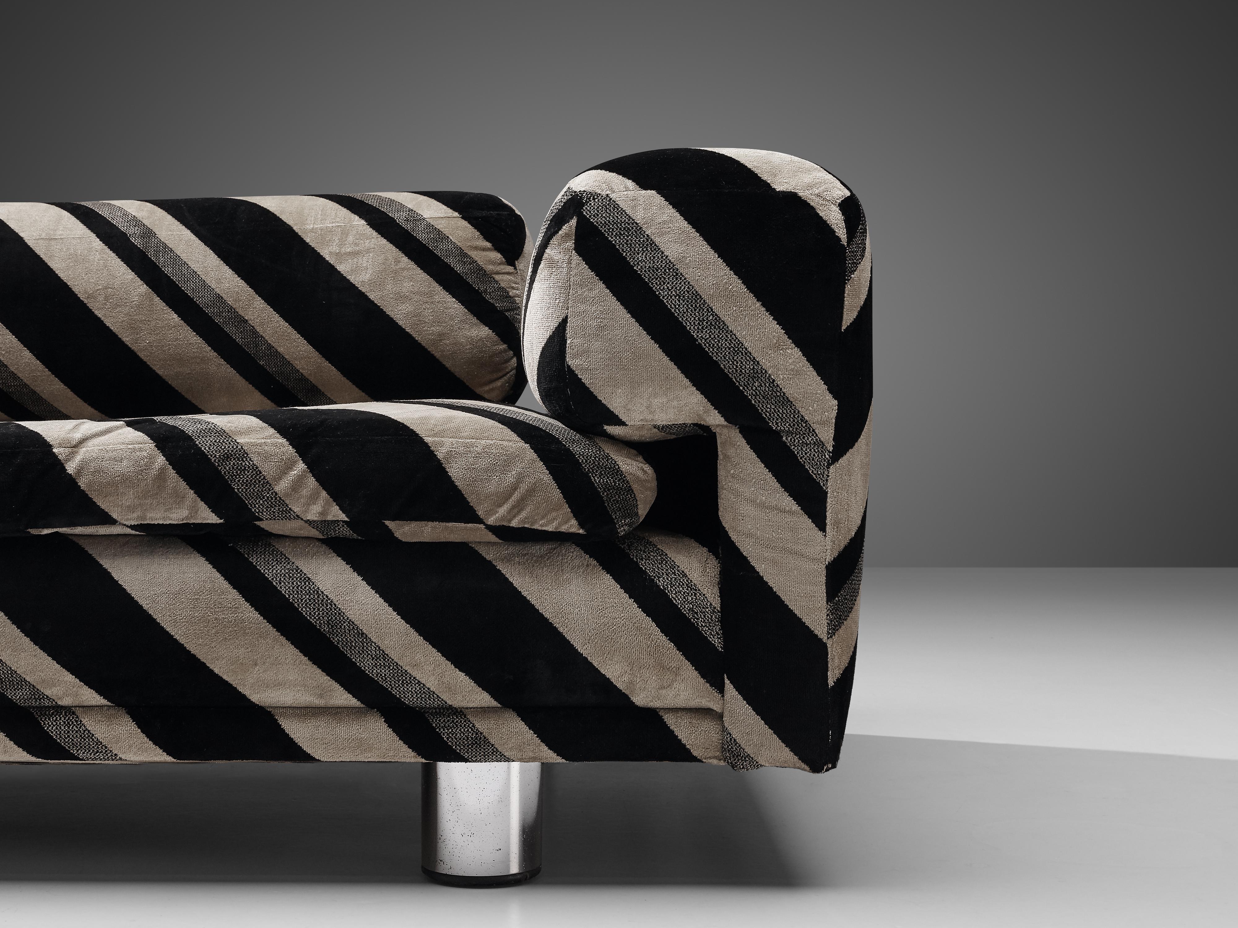 Late 20th Century Howard Keith Grand 'Diplomat' Sofa in Original Striped Fabric