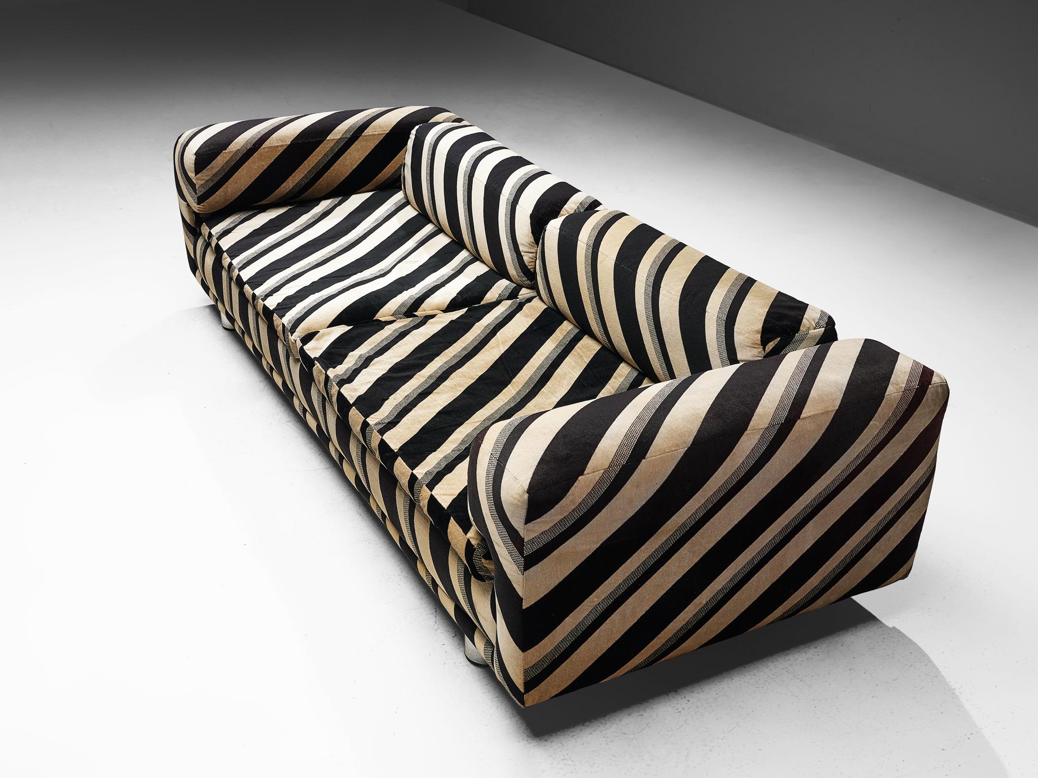 Mid-Century Modern Howard Keith Grand 'Diplomat' Sofa in Original Striped Upholstery