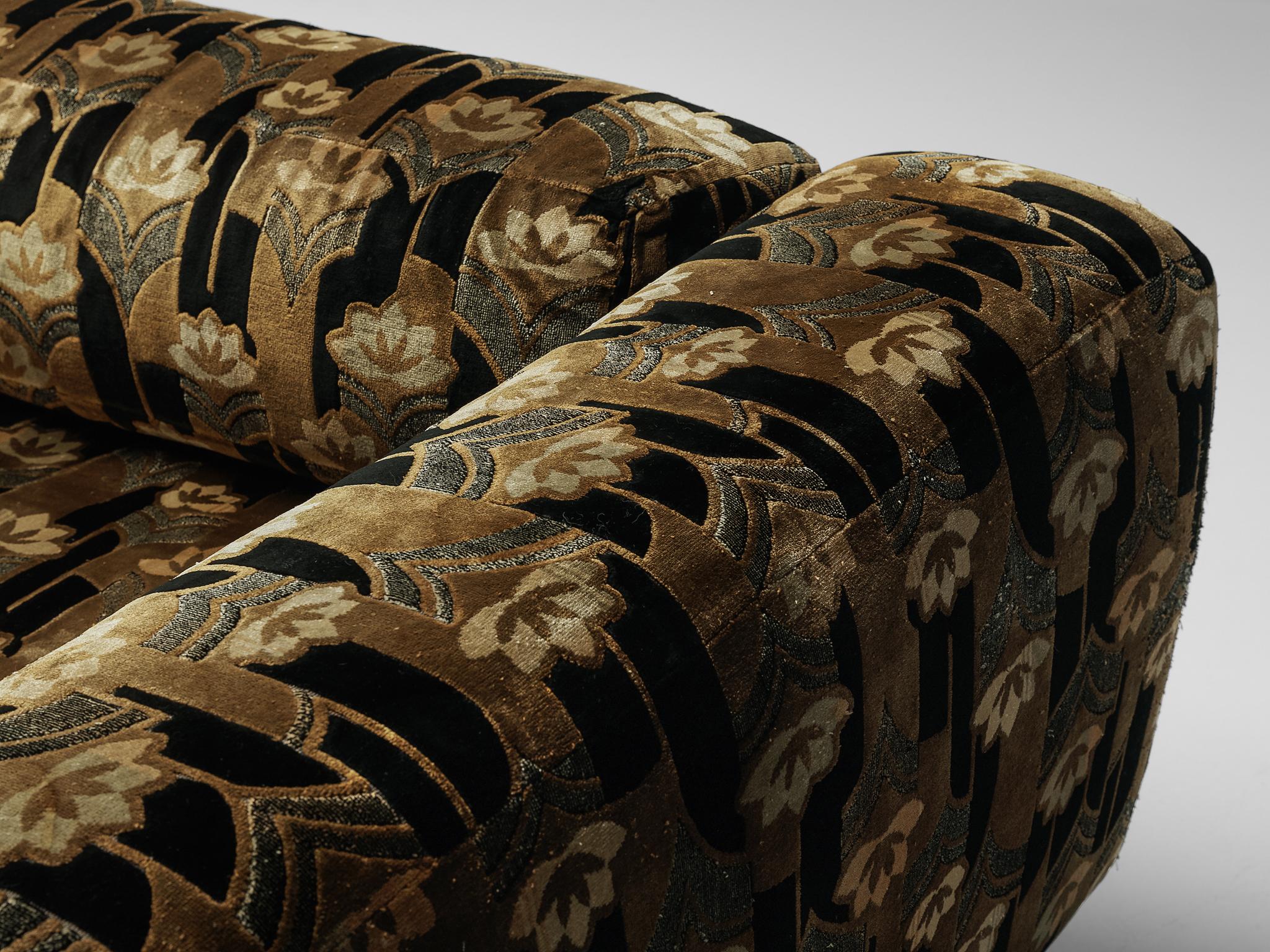 Mid-Century Modern Howard Keith Grand 'Diplomat' Sofas in Floral Upholstery