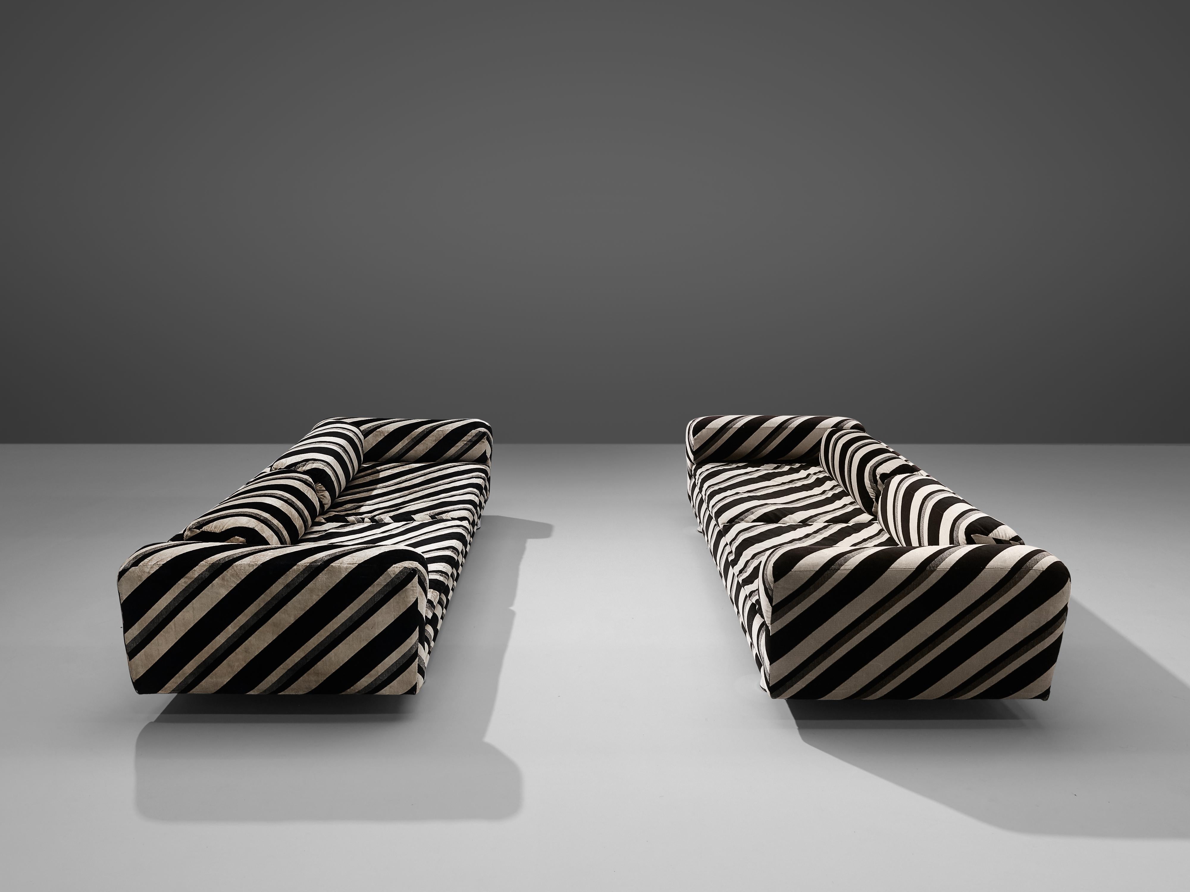 Howard Keith Grand 'Diplomat' Sofas in Striped Fabric 2