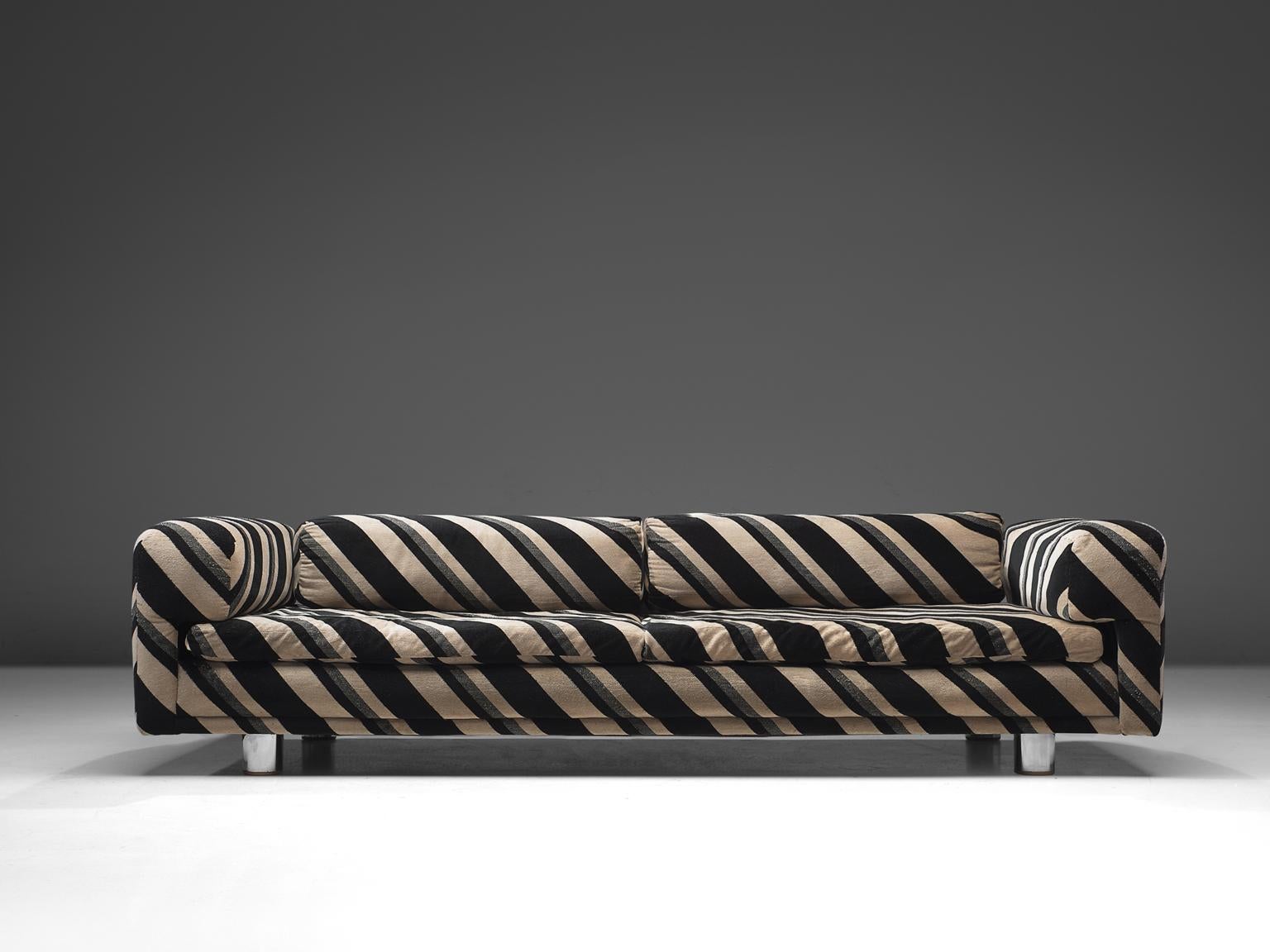 Howard Keith Großes Sofa mit original gestreifter Polsterung (Britisch)