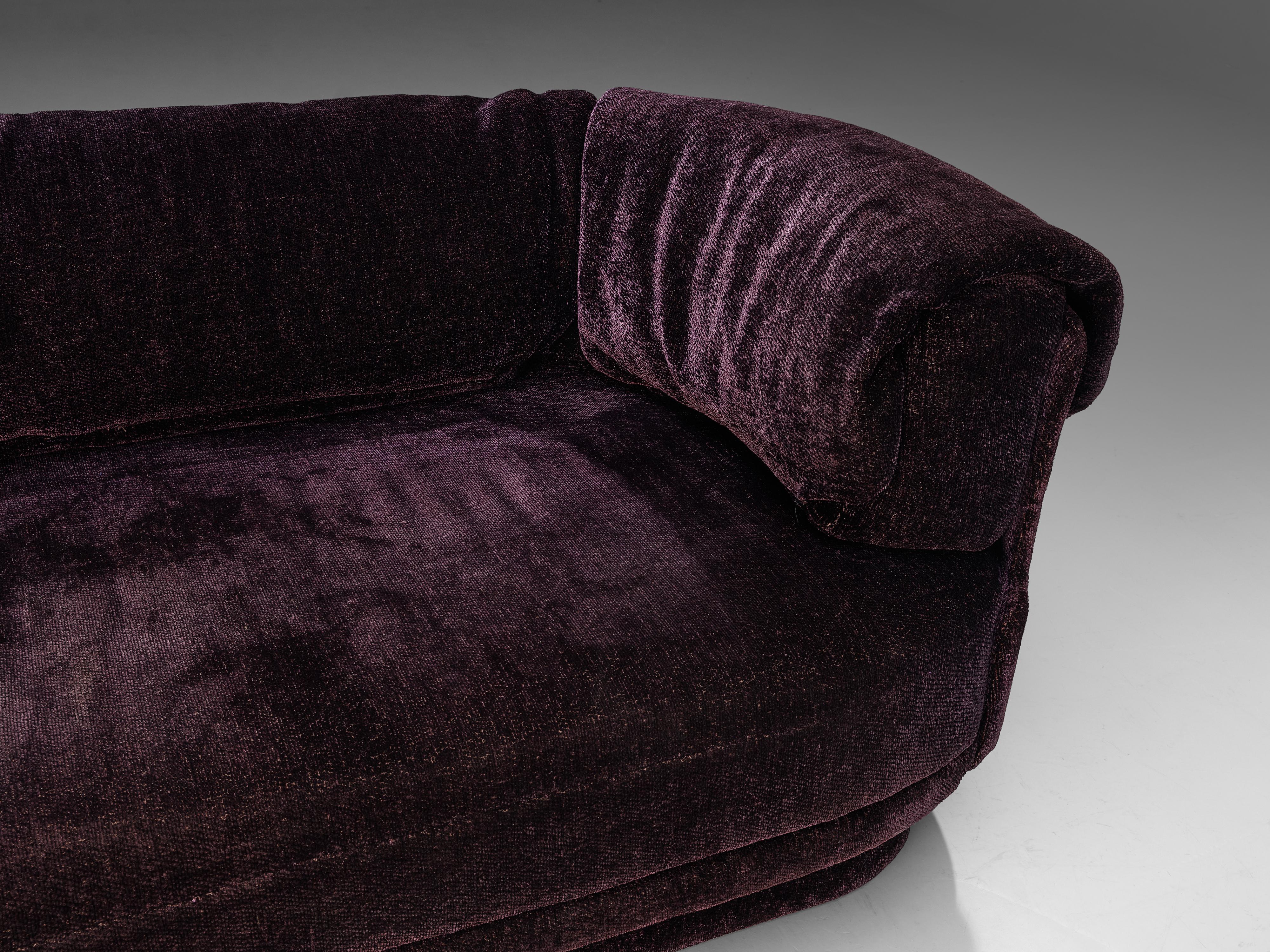 Tissu Grand canapé Howard Keith en tissu souple violet en vente