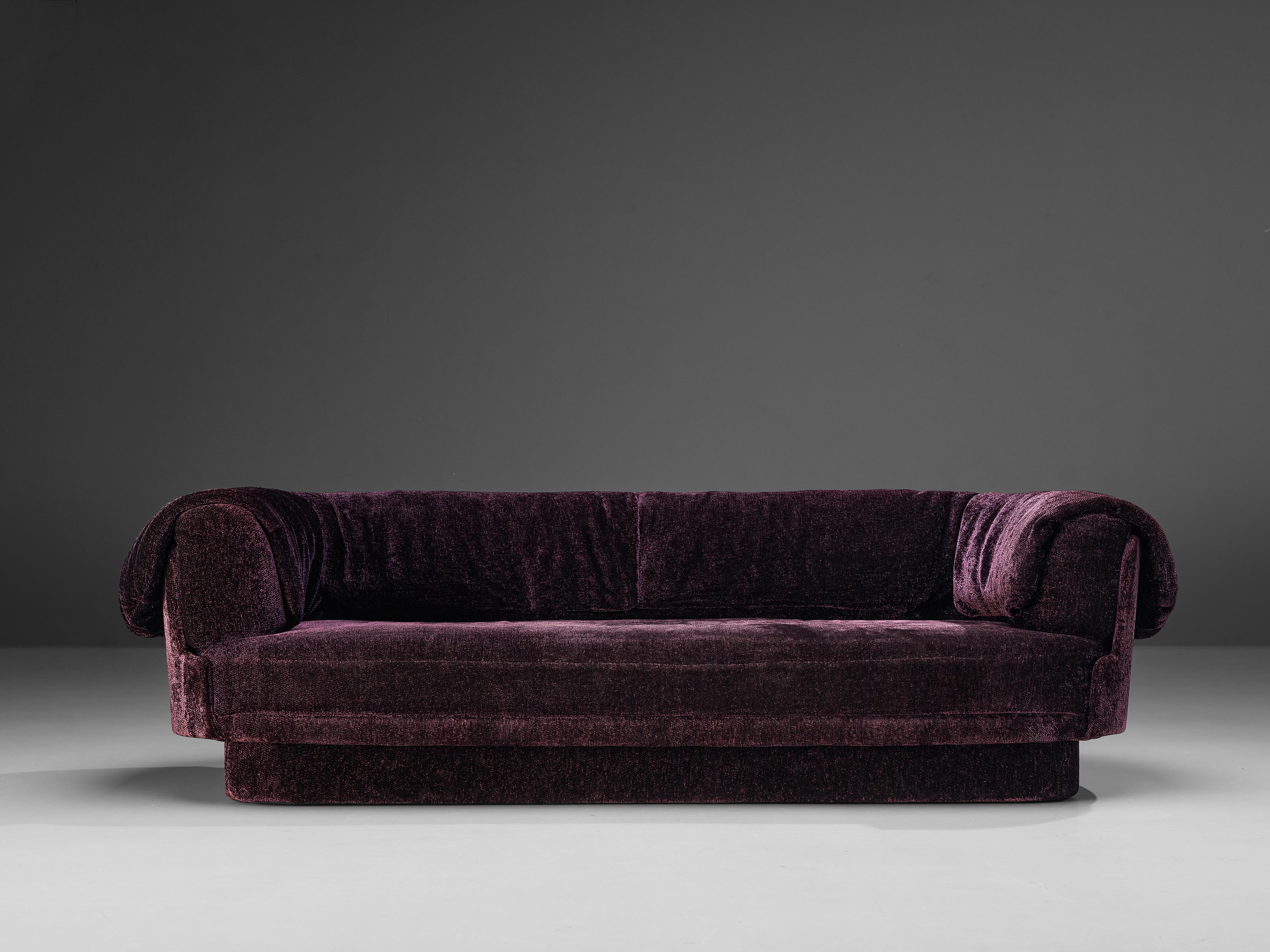 Fabric Howard Keith Grand Sofa in Soft Purple Upholstery For Sale