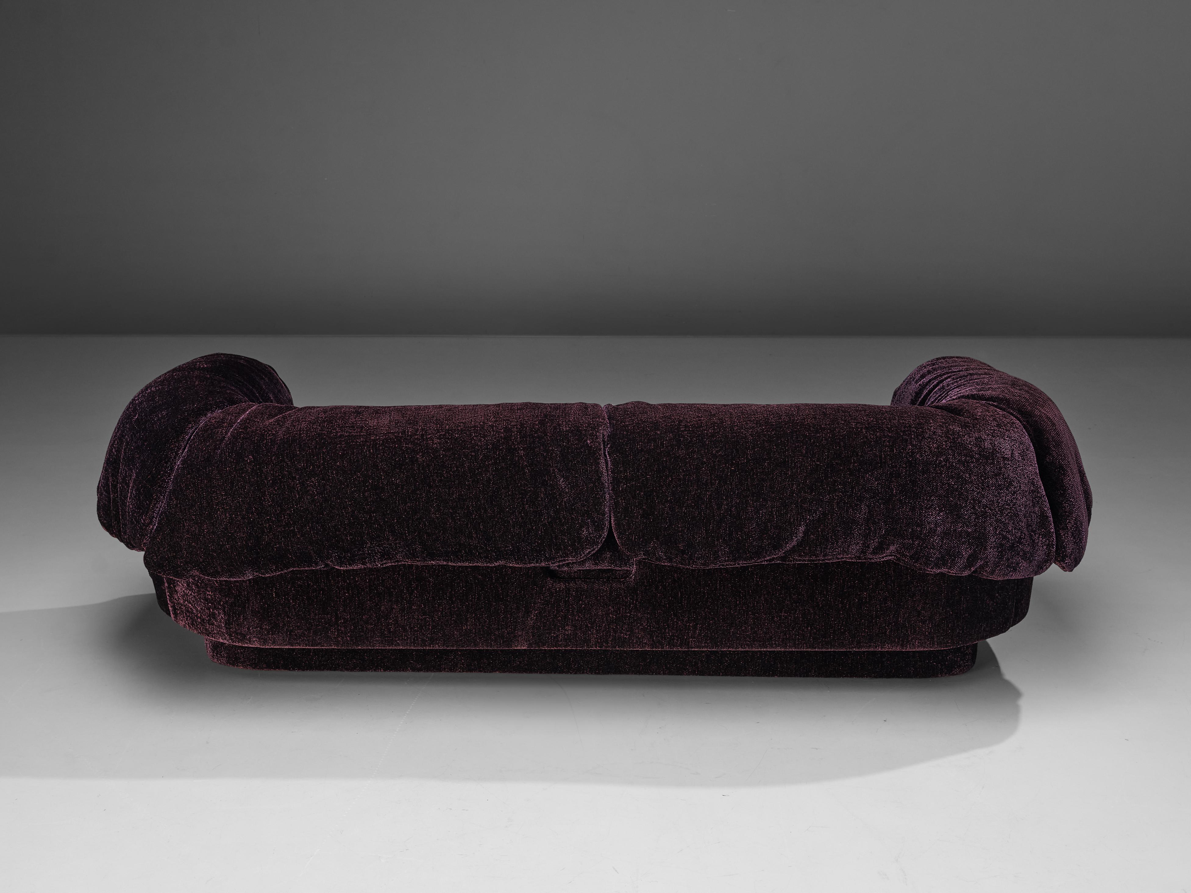 Howard Keith Grand Sofa in Soft Purple Upholstery For Sale 1