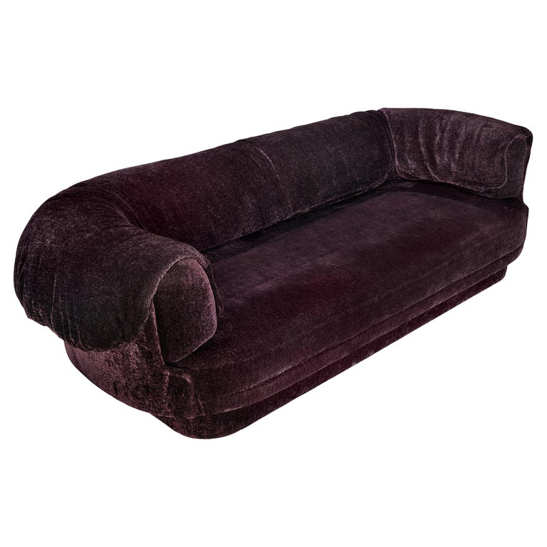 Howard Keith Grand Sofa in Soft Purple Upholstery For Sale