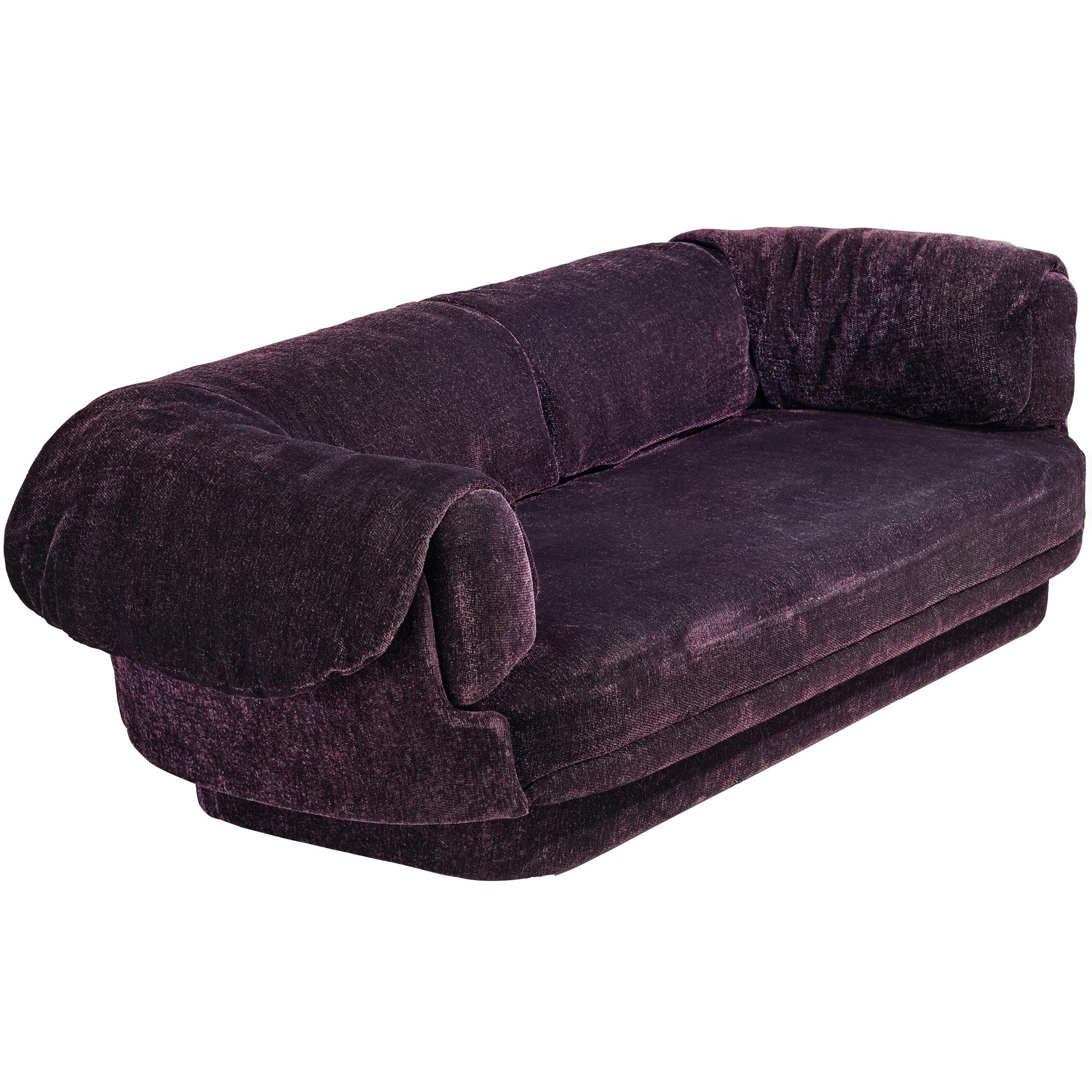 Grand canapé Howard Keith en tissu souple violet