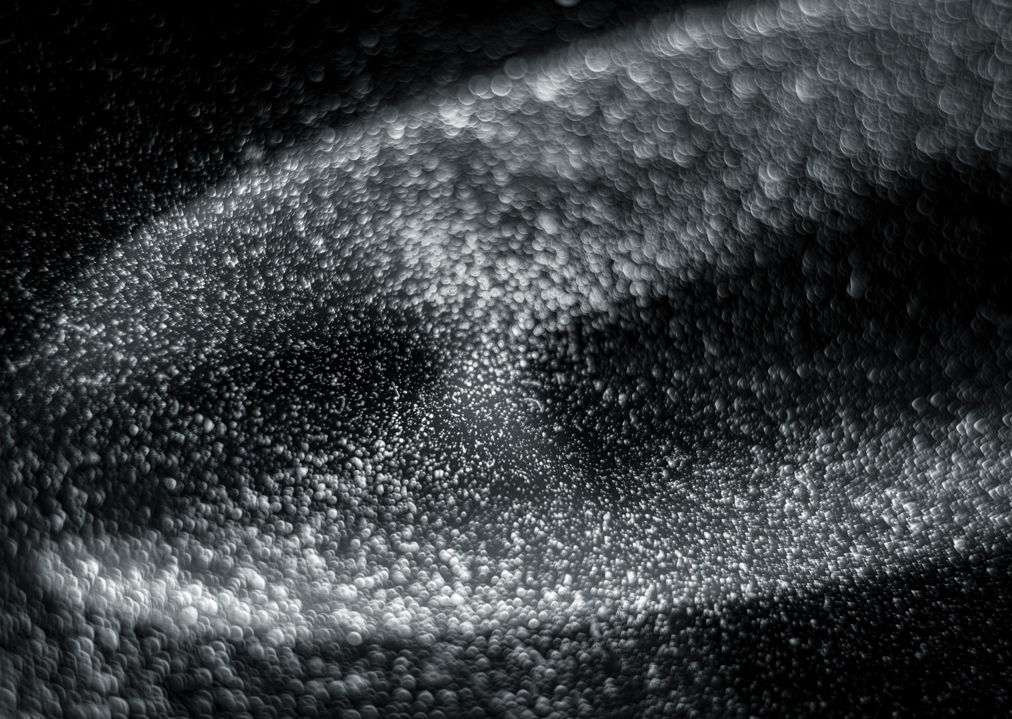 Limited Edition Abstract Black and White Photograph - Nature of Particles #23

The Nature of Particles series consists of abstract photographs of ordinary particulates, that we observe in our everyday surroundings as floating fragments seen in