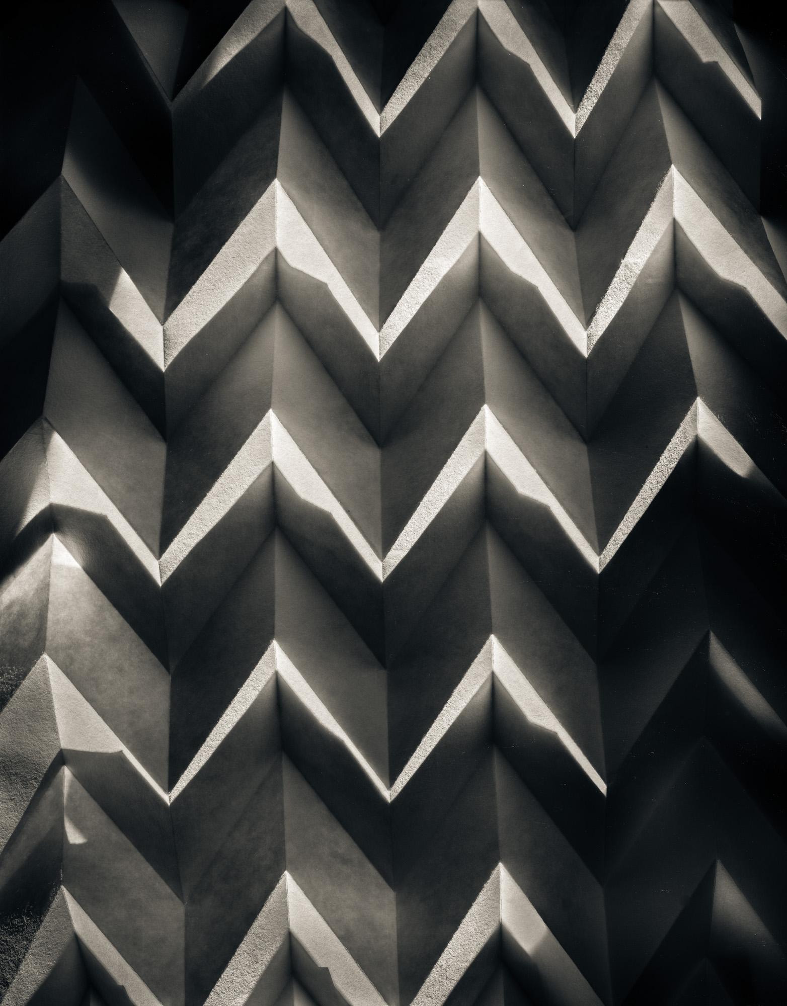 Howard Lewis Abstract Photograph -  Limited Edition Black and White Photograph - Origami Folds #10
