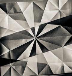 Limited edition abstract Photograph Black and White - Origami Folds #17 