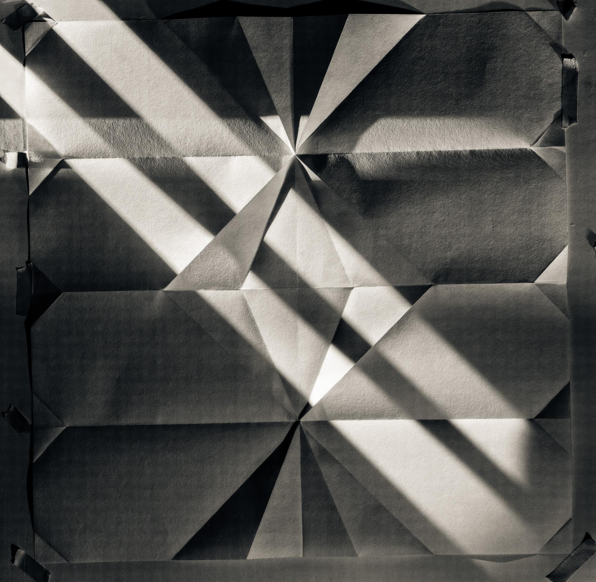 Howard Lewis Black and White Photograph -  Limited Edition Black and White Abstract Photograph  - Origami Folds #19