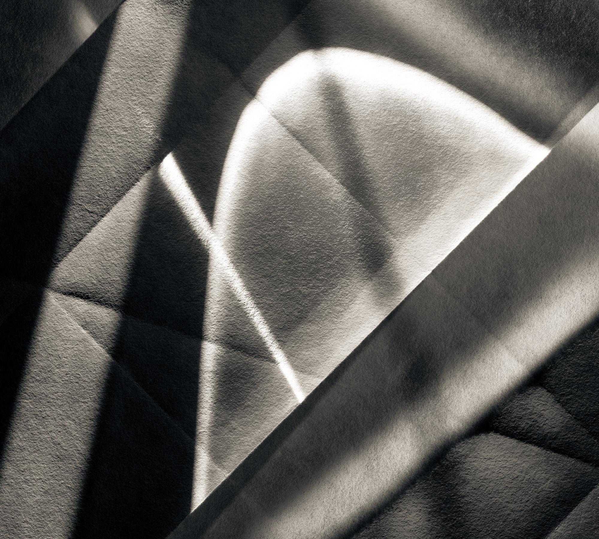 Limited Edition Black and White Photograph - Origami Folds #2. Untitled #2 from the Origami Folds series has been in several museum exhibitions and corporate collections.

Astrophysicist Koryo Miura created the unfolding solar panels for a satellite