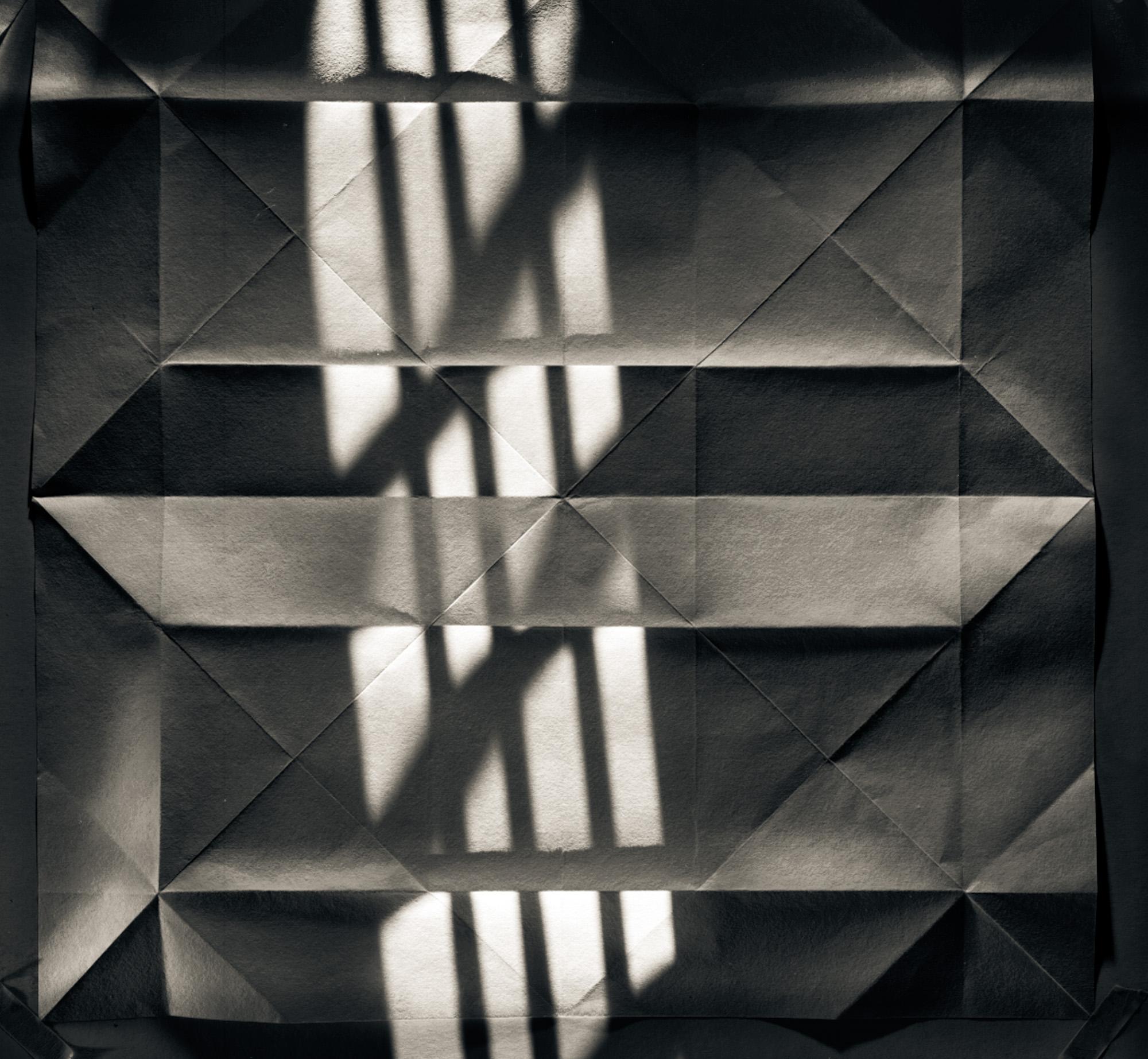 Howard Lewis Black and White Photograph -  Limited Edition Black and White Abstract Photograph  - Origami Folds #38