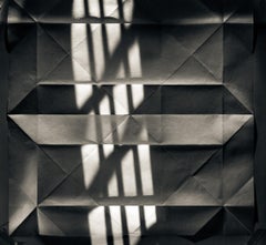  Fotografía abstracta en blanco y negro de edición limitada  - Pliegues de Origami nº 38