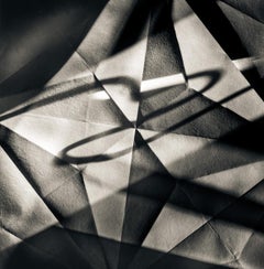 Vintage  Limited Edition Abstract Photography Black and White - Origami Folds #9 