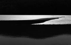 Black and White Nature Photograph - Water, Ice Lead