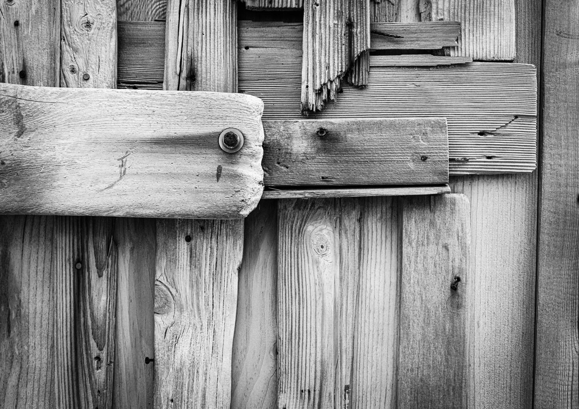 Howard Lewis Still-Life Photograph - Black and White Photograph Cape Cod "Driftwood Siding"