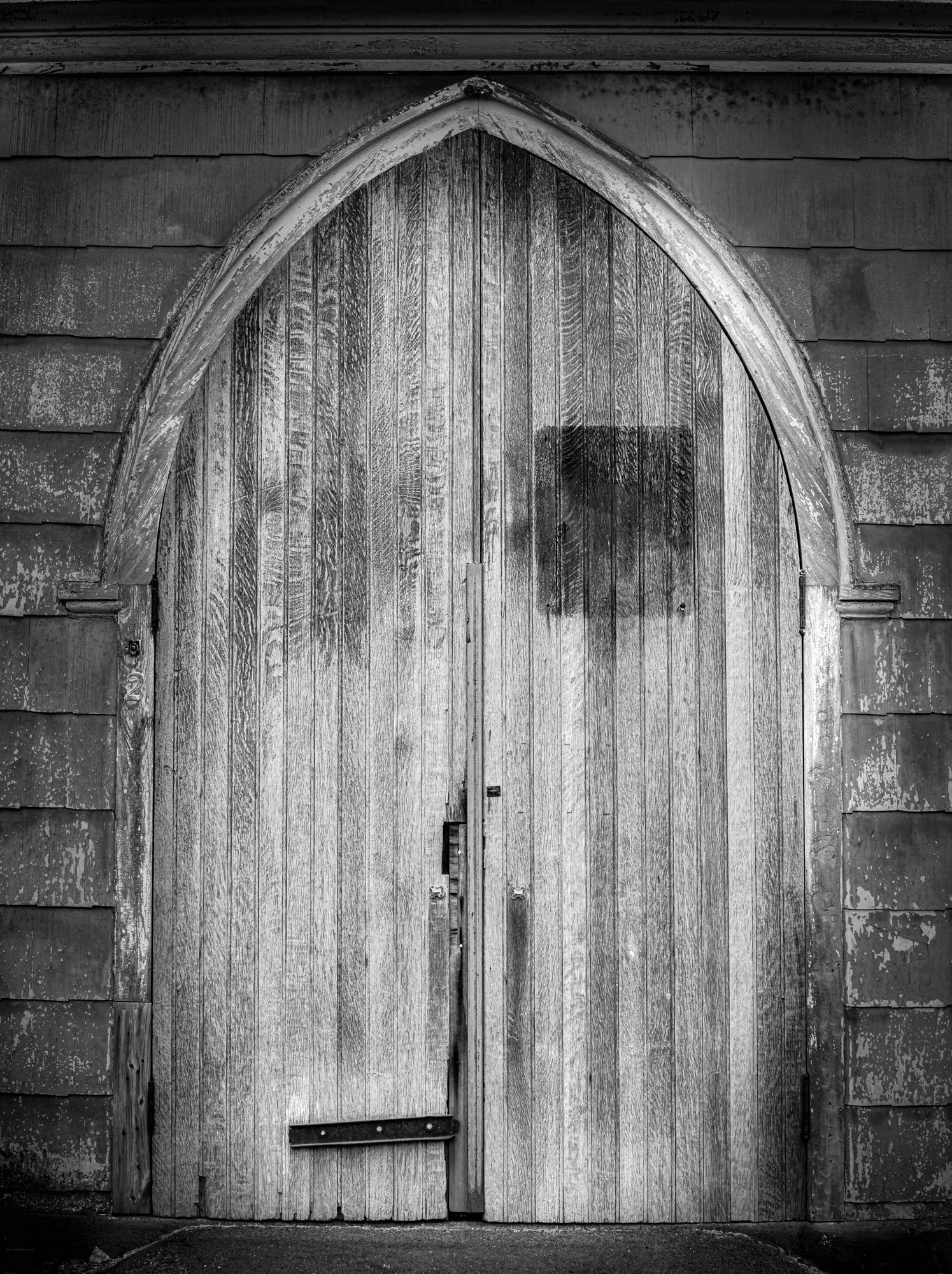 Howard Lewis Still-Life Photograph - Black and White Photograph "Church Entrance"