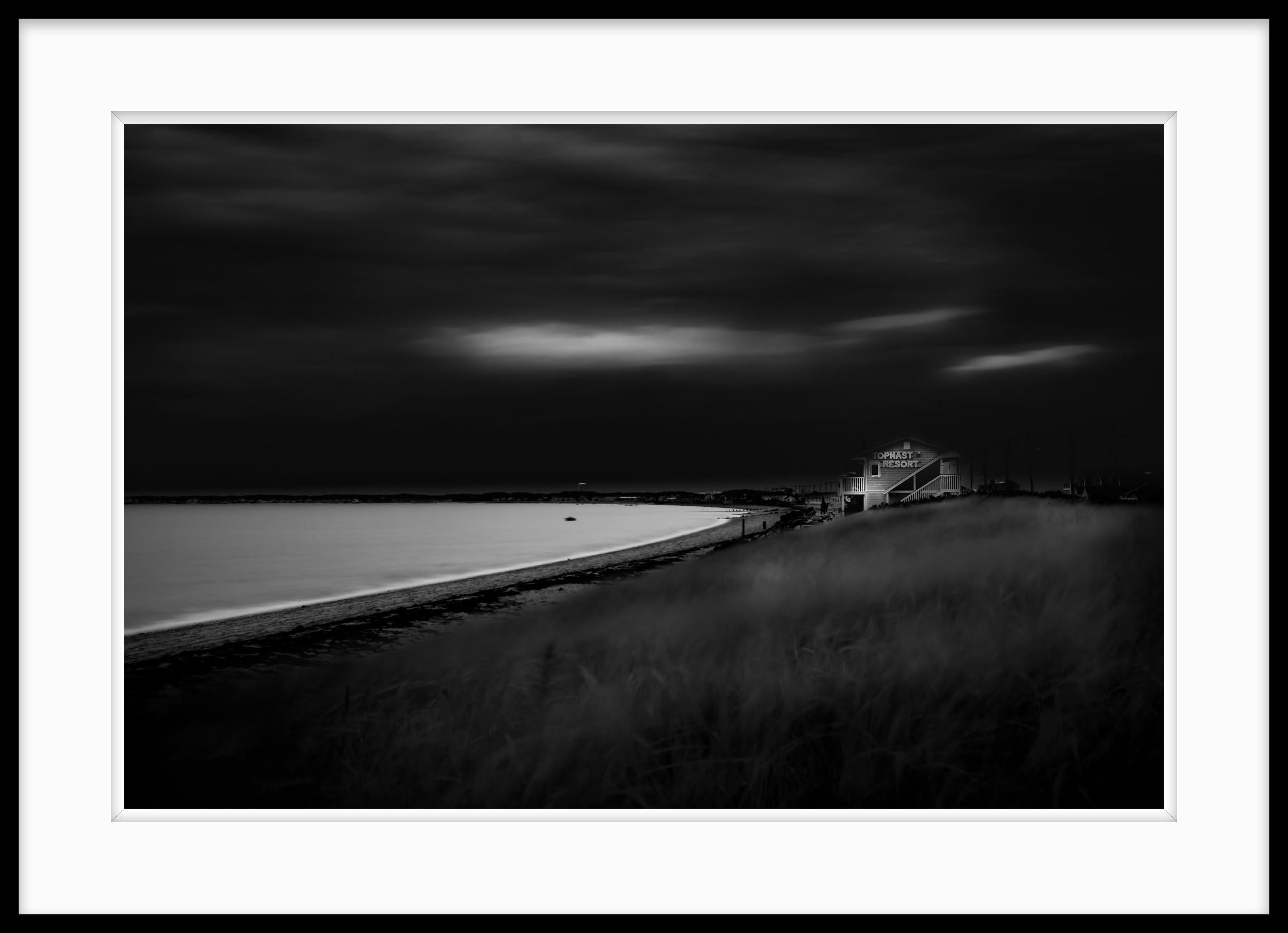 Limited edition black and white photograph on archival pigment print. Created on Cape Cod Bay in MA on a summer night. A place I have been for many years and I keep finding something new.

About:
Lewis’ artistic practice often explores science,