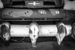 Black and White Photograph - Rust Patina Truck, vintage Ford