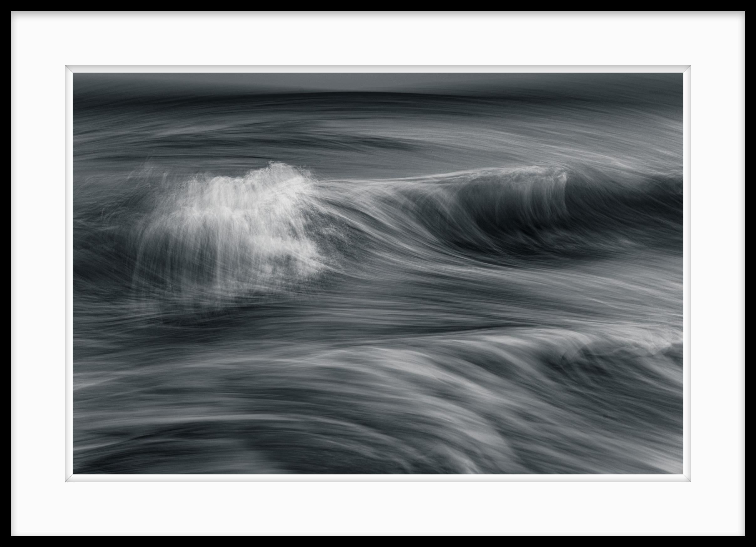 Limited Edition 1/7 Black and White Photograph 20x24 Waves, Ocean, Seascape #49 - Gray Landscape Photograph by Howard Lewis