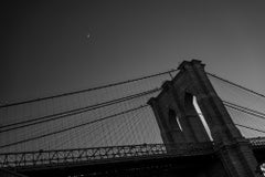  Limited Edition Black and White Photograph - Moon over Brooklyn, 2022
