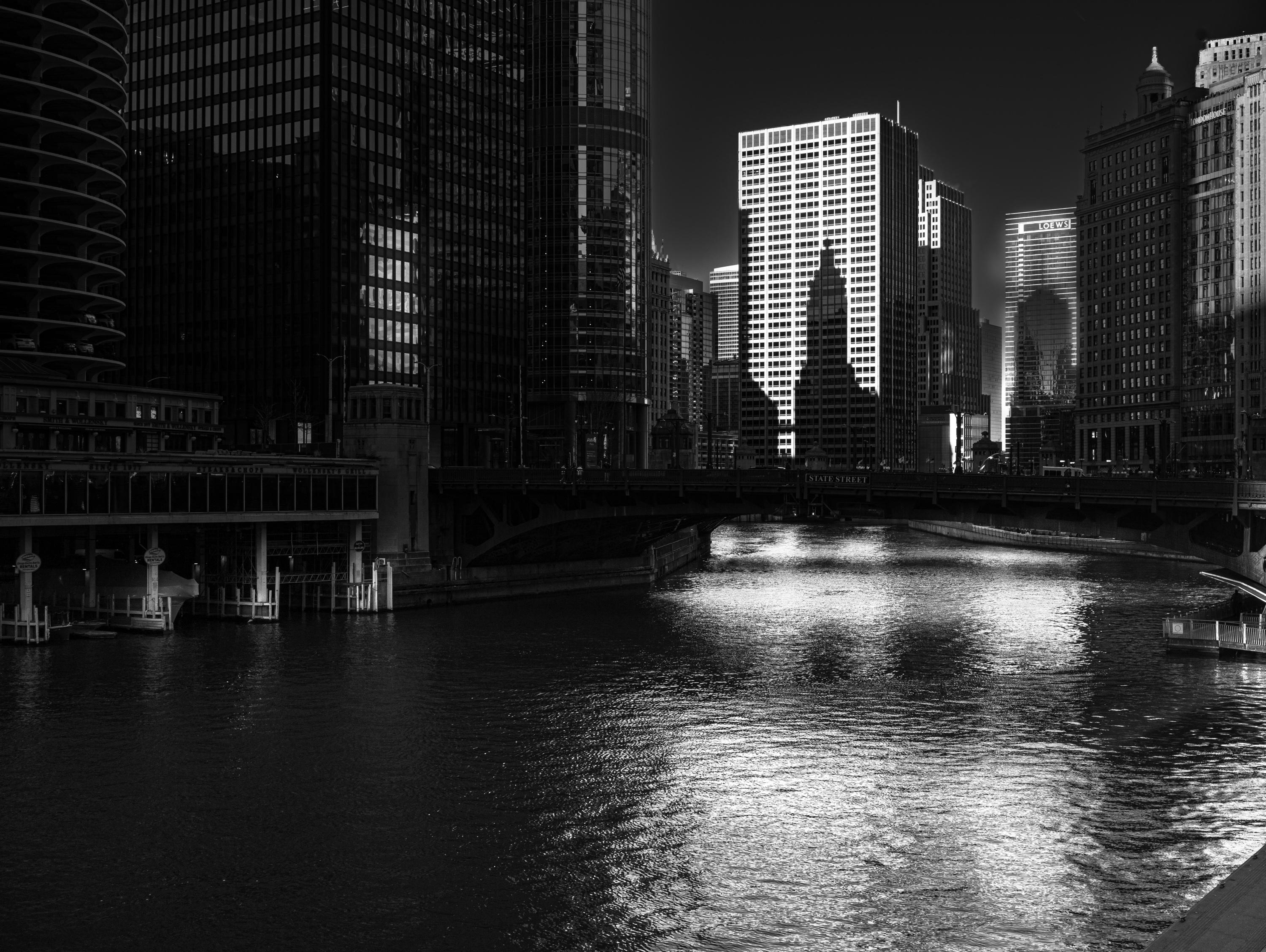   Limited Edition Black and White Photograph - " Shadow Buildings" 17 x 22. Taken on a photographic road trip with a stop to photograph Chicago architecture.

About Howard Lewis:
Lewis’ artistic practice often explores science, engineering,