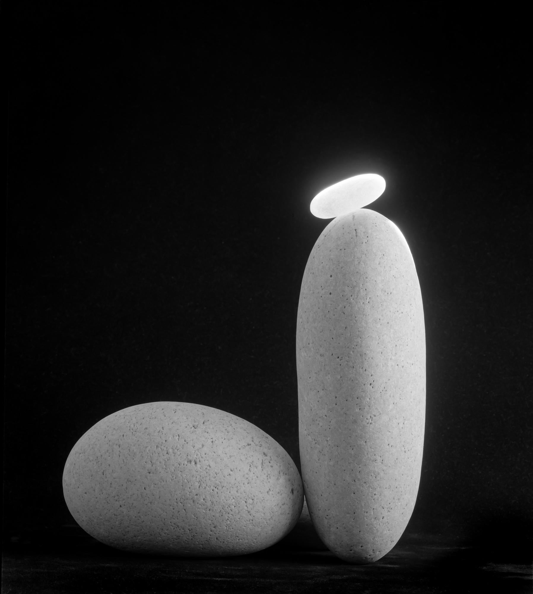 Howard Lewis Black and White Photograph -  Limited Edition Black and White Still Life Photograph Water Stones #1 