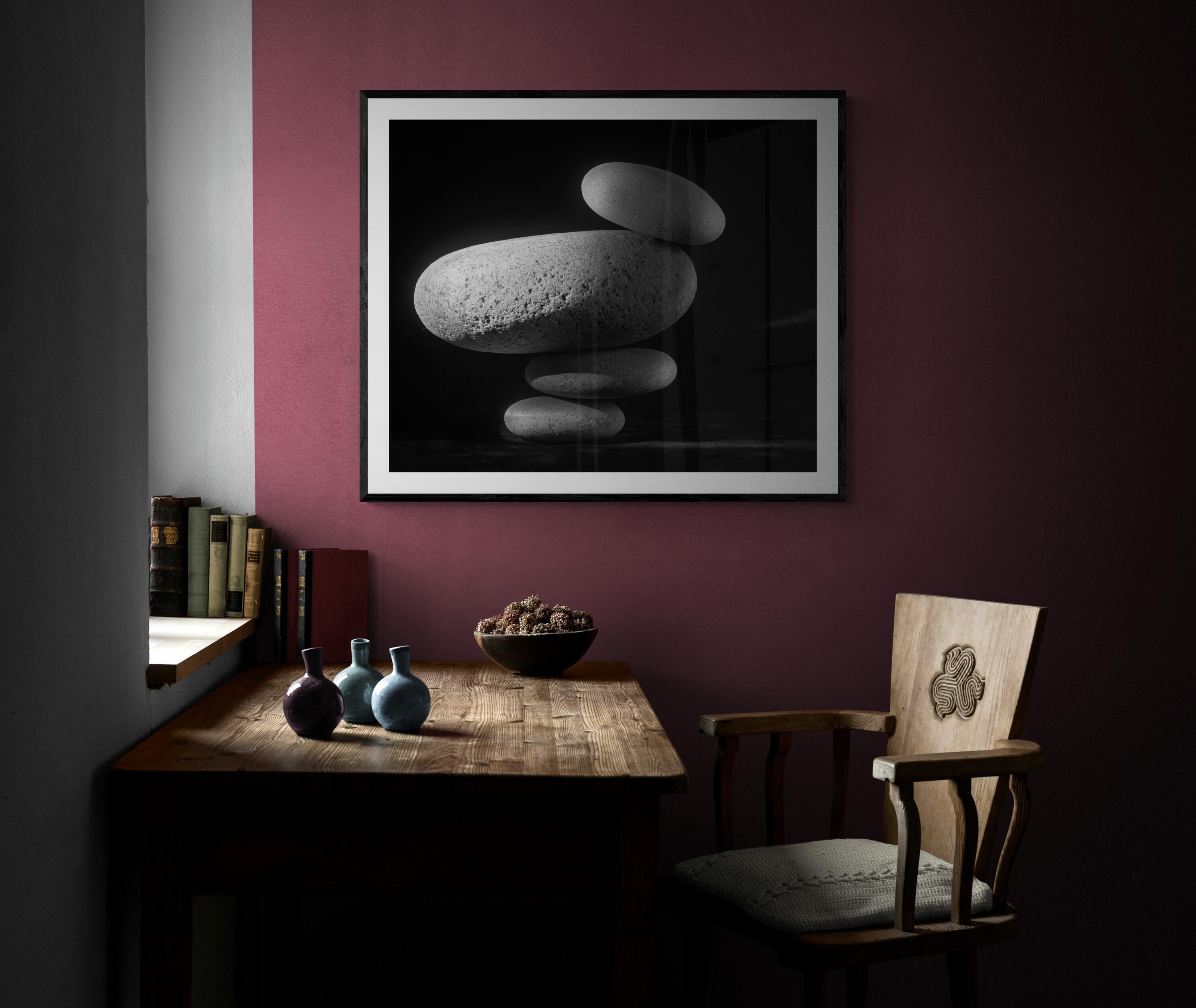  Limited Edition Black and White Still Life Photograph Water Stones #25 20 x 24 For Sale 1