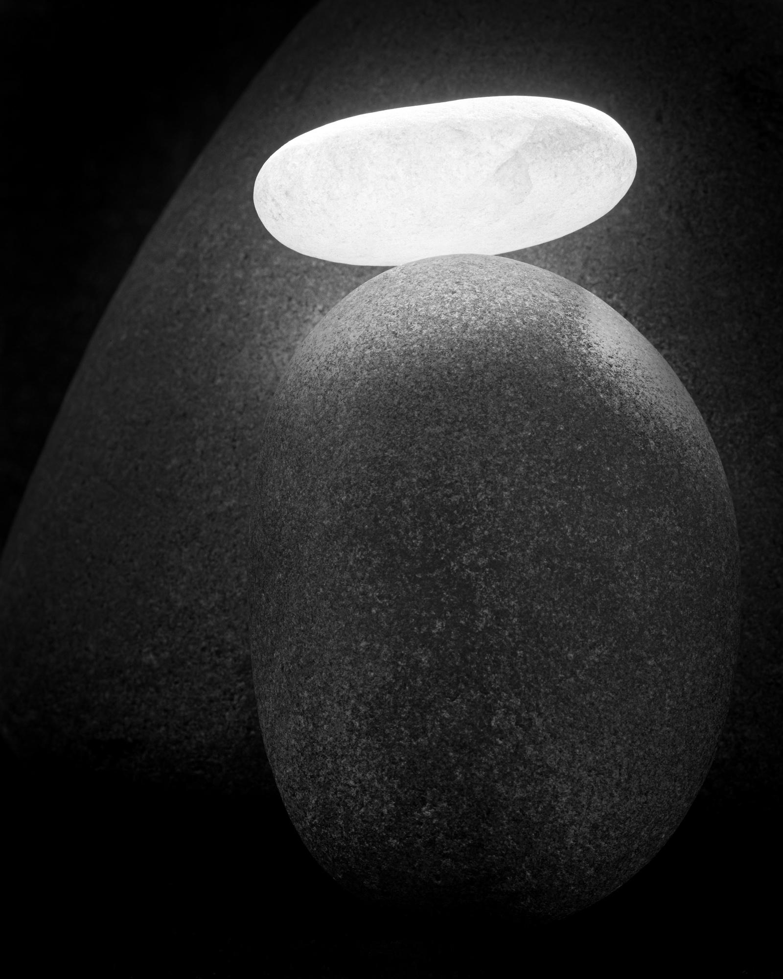 Howard Lewis Still-Life Photograph -  Limited Edition Black and White Still Life Photograph Water Stones #3 