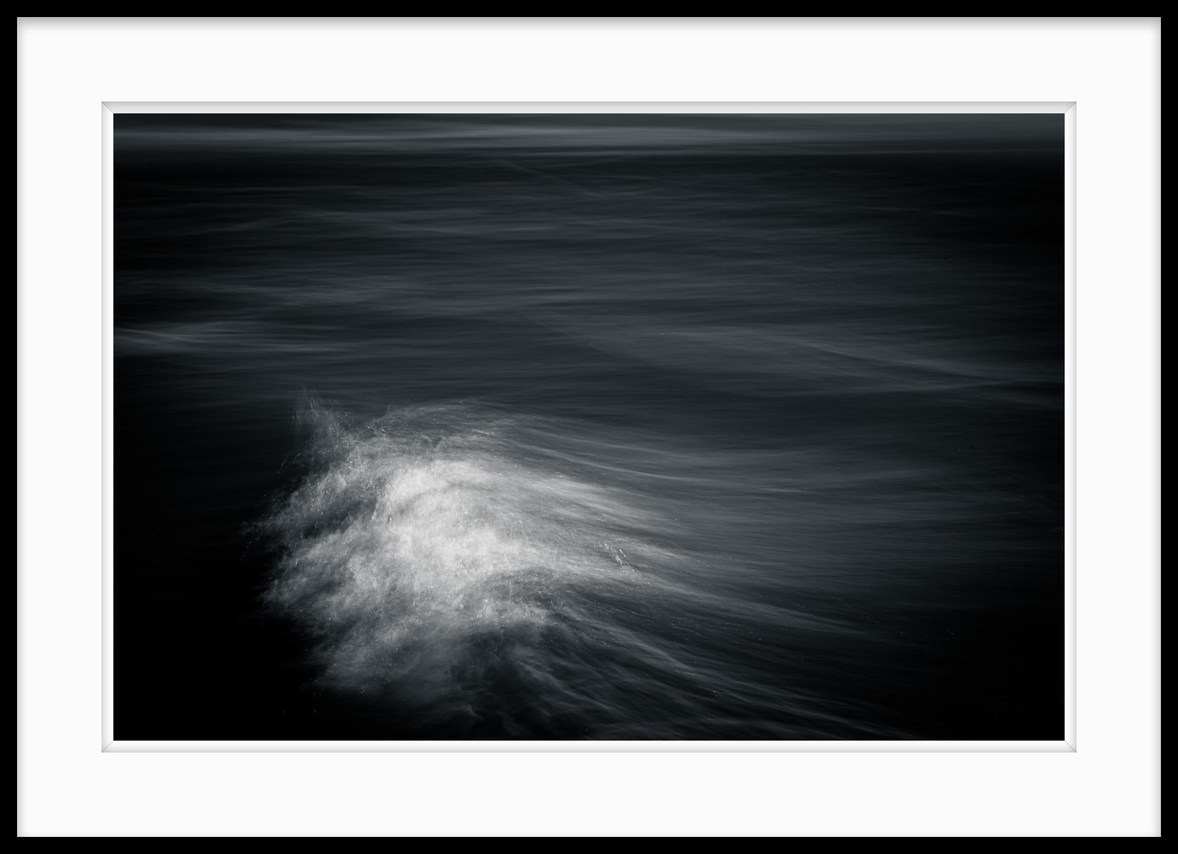 
Limited Edition 1/10 Black and White Photograph, Seascape, Ocean, Untitled #14
This is #14 from the Kinetic Solitude series. The series has been shown in the Dow Museum of Fine Arts as part of a exhibition that explored variations on the theme of