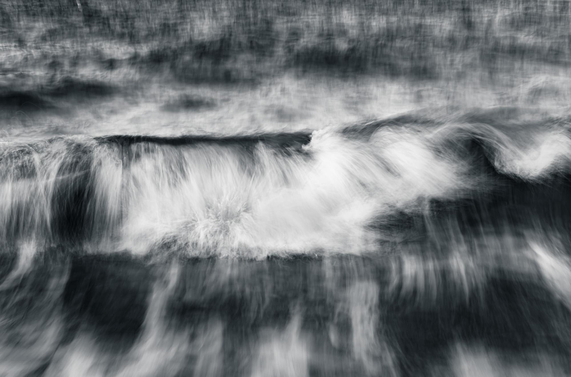 Howard Lewis Landscape Photograph - Waves - Ocean Ethereal Photograph Black and White #86