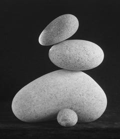 Limited Edition Black and White Still Life Photograph Water Stones #5