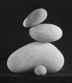  Zen - Calm Stones - Photographie de nature morte en noir et blanc