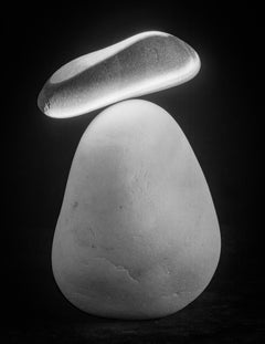  Zen - Calm Water-stones #19 Black and White Still Life Photography