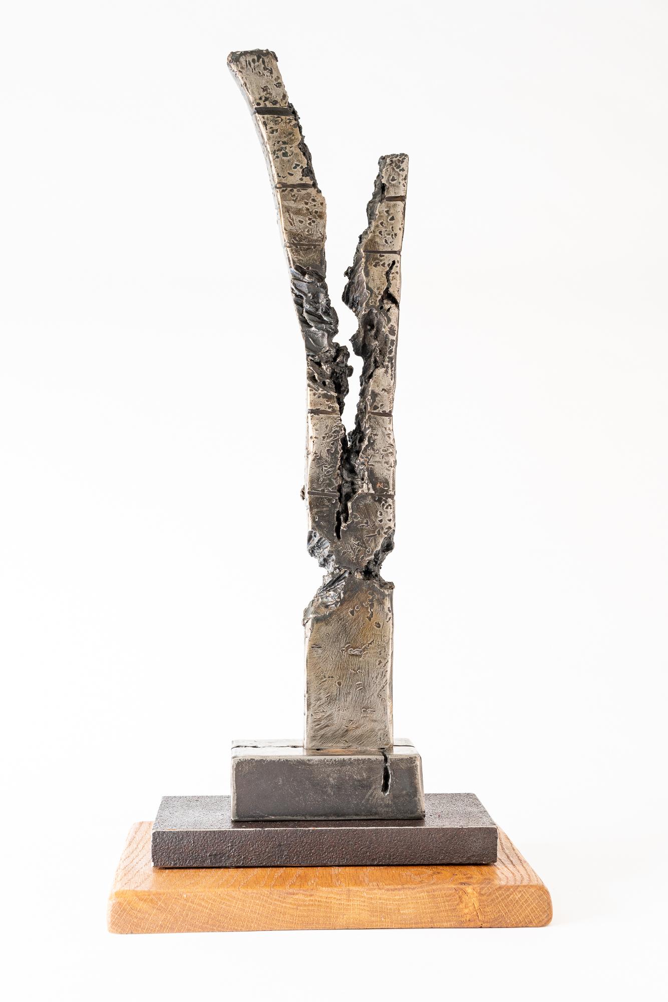 Sculpture unique en acier soudé Howard Lewis - "Forced Divide" 2018

Cette sculpture abstraite en métal de Howard Lewis est réalisée à partir d'une barre massive d'acier recyclé. Il a été coupé, façonné, poli et "sculpté" à l'aide d'abrasifs et