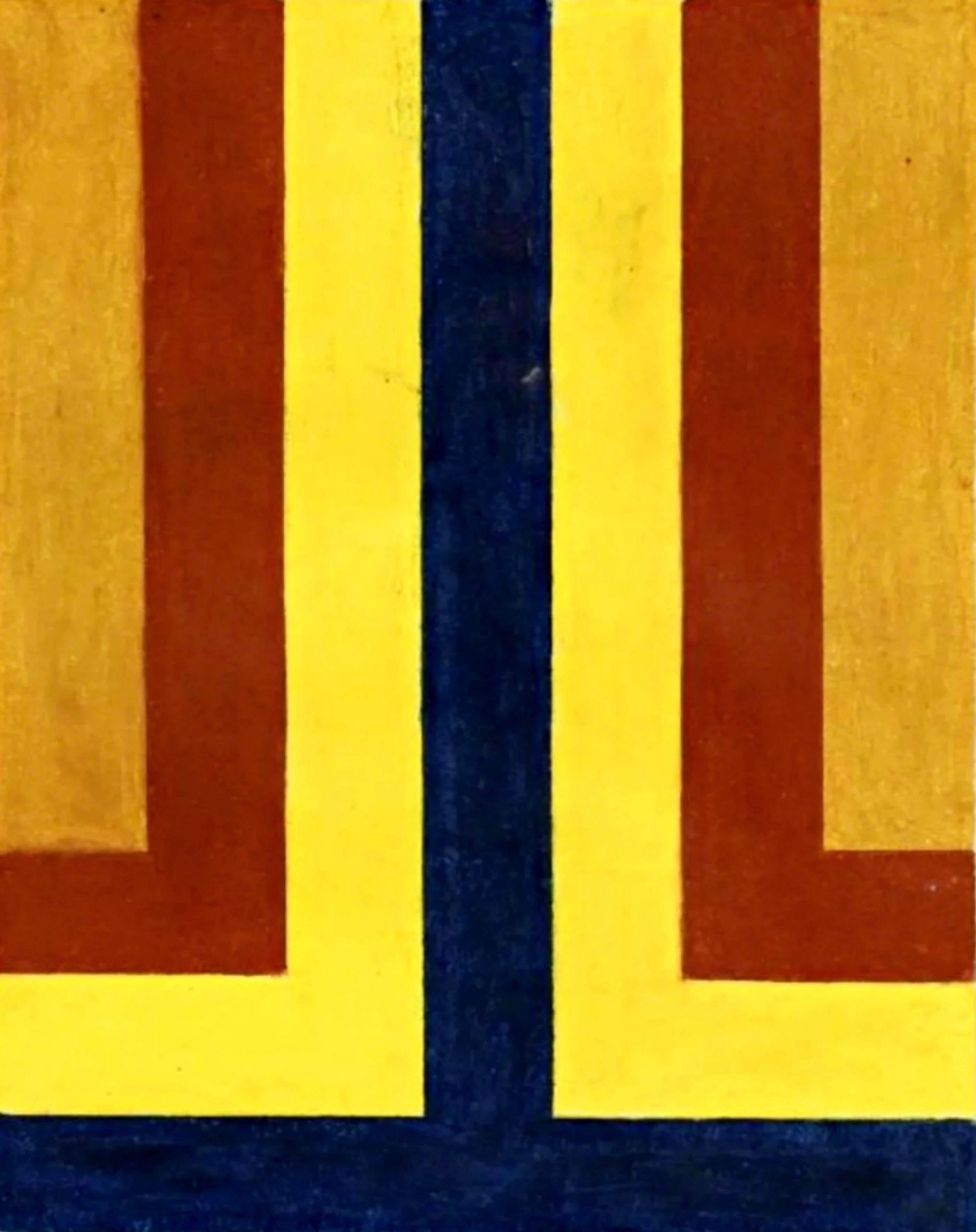 Howard Mehring Abstract Painting – Studie für Frühlingsfeger, signiertes Gemälde aus den 1960er Jahren, Washingtoner Farbschule, gerahmt