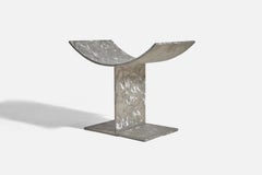 Howard Meister, "The Kata Bench" Stool, Brushed Aluminum, USA, 1988