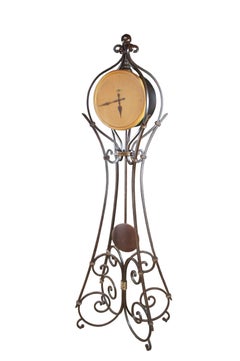 Howard Miller 615-004 Vercelli Floor Grandfather Clock Iron Scrollwork Stone