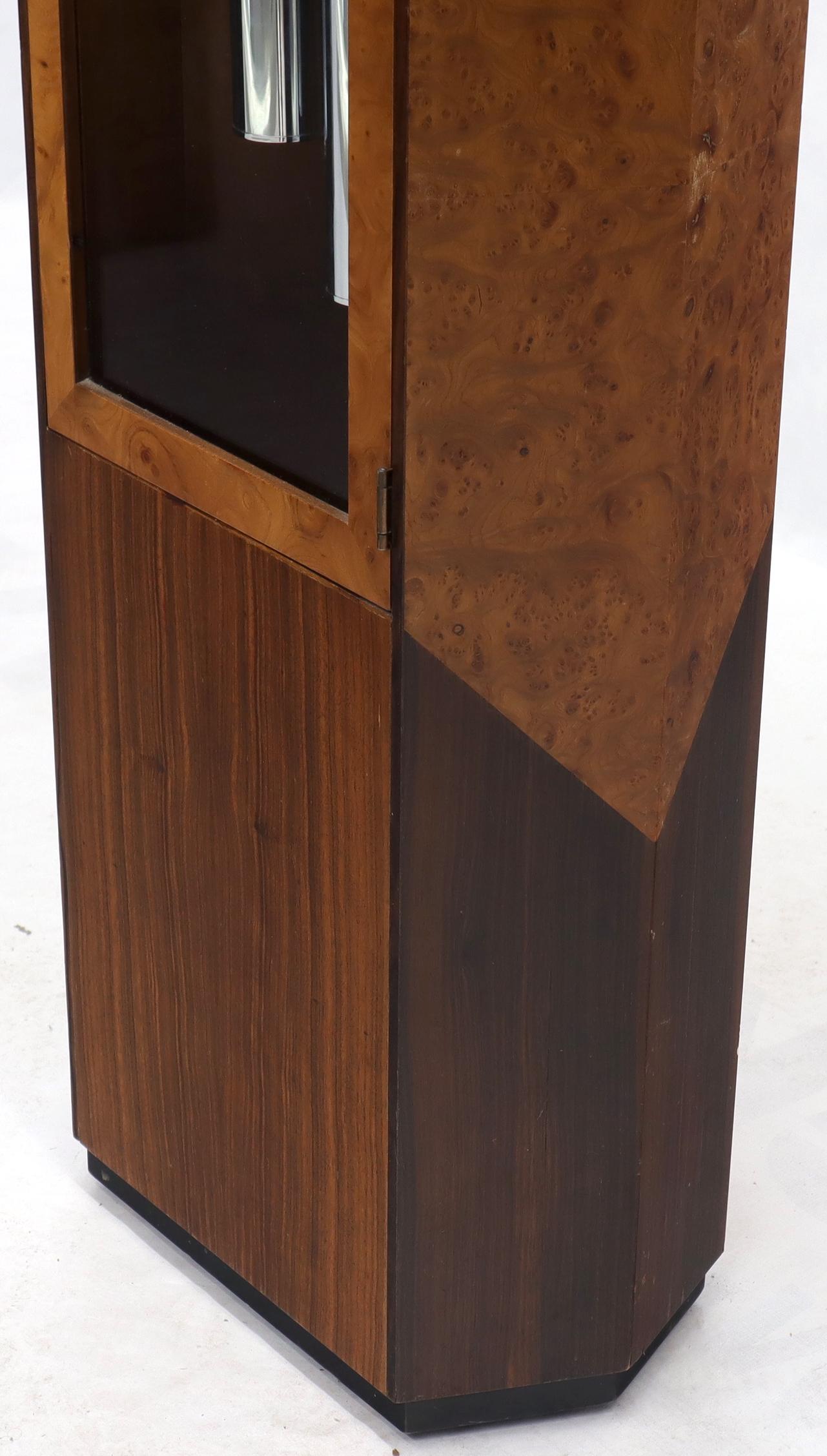 Lacquered Howard Miller Burl Wood Case Grandfather Clock