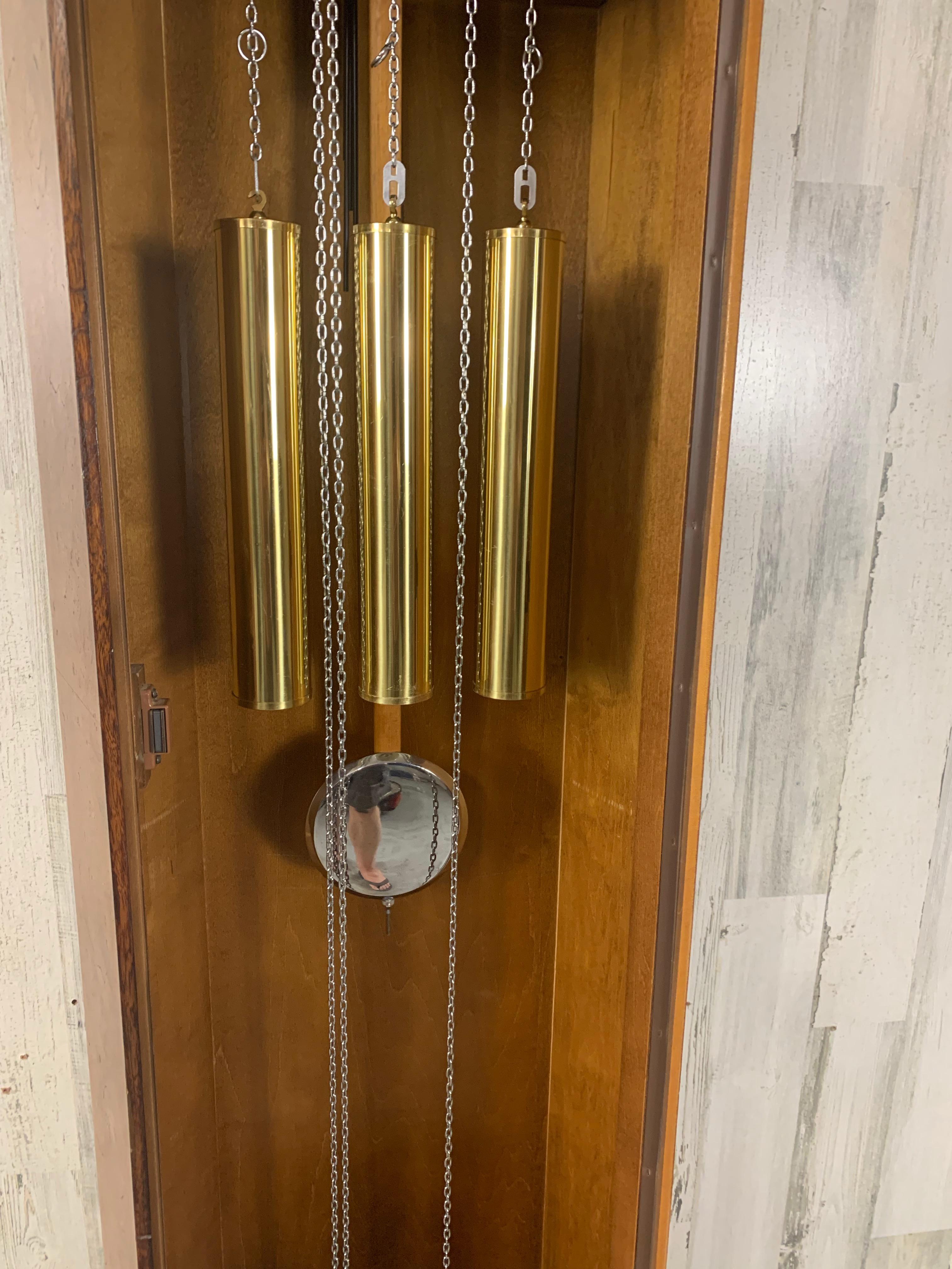 Howard Miller Burl-wood & Rosewood 8 Day Tall Case Clock For Sale 8